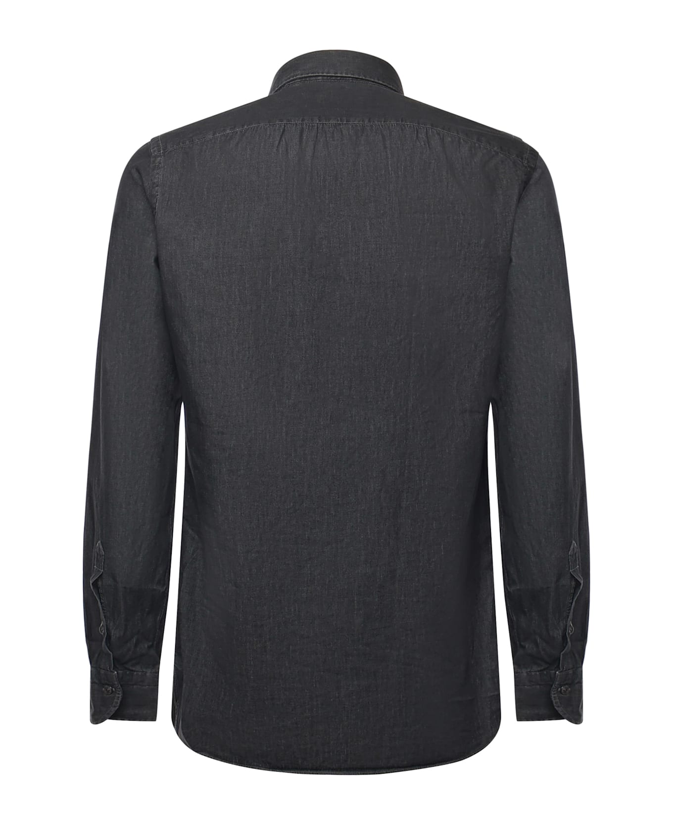 Borriello Napoli Cotton Denim Shirt - Grey