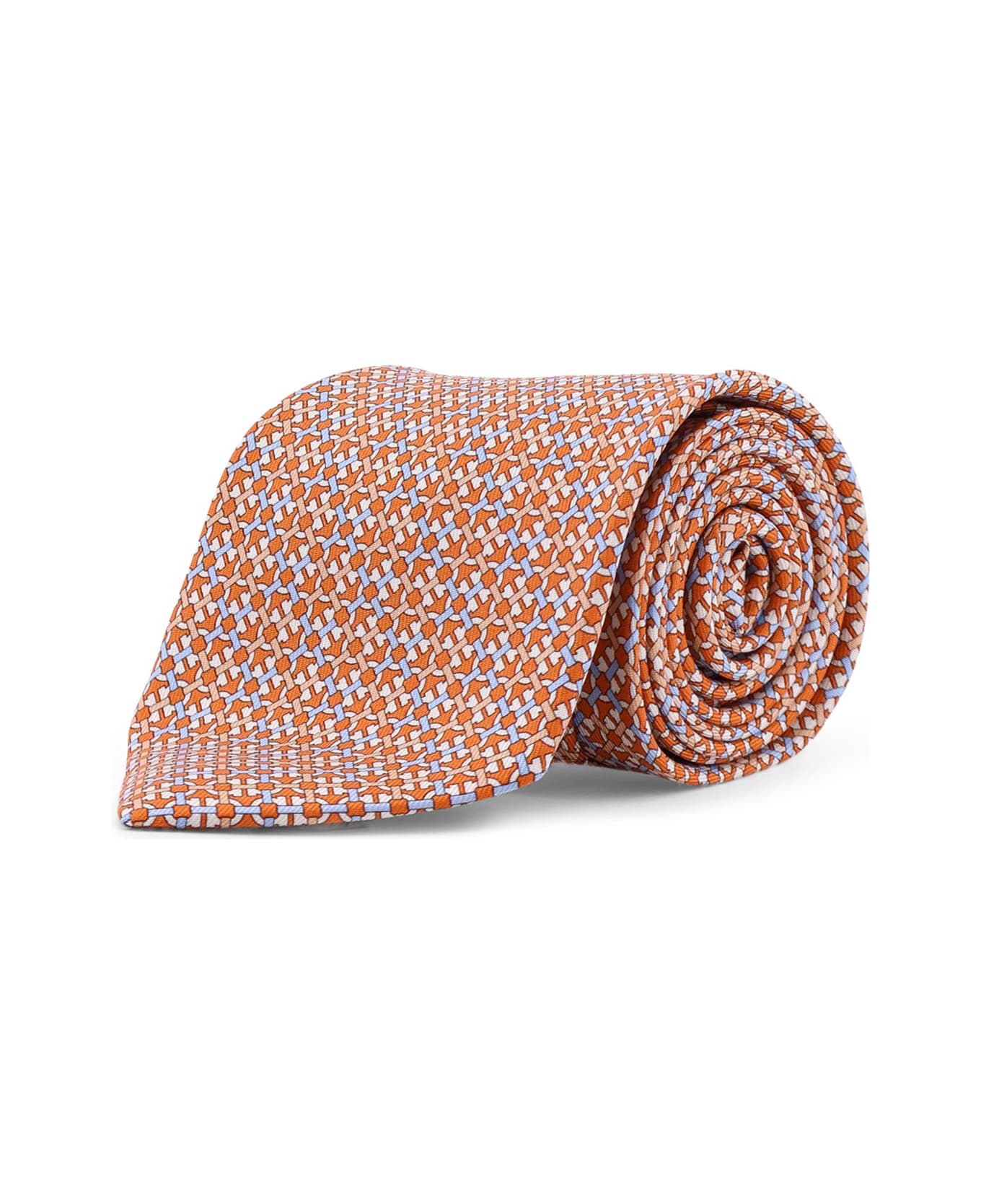 Ferragamo Silk Tie - Orange
