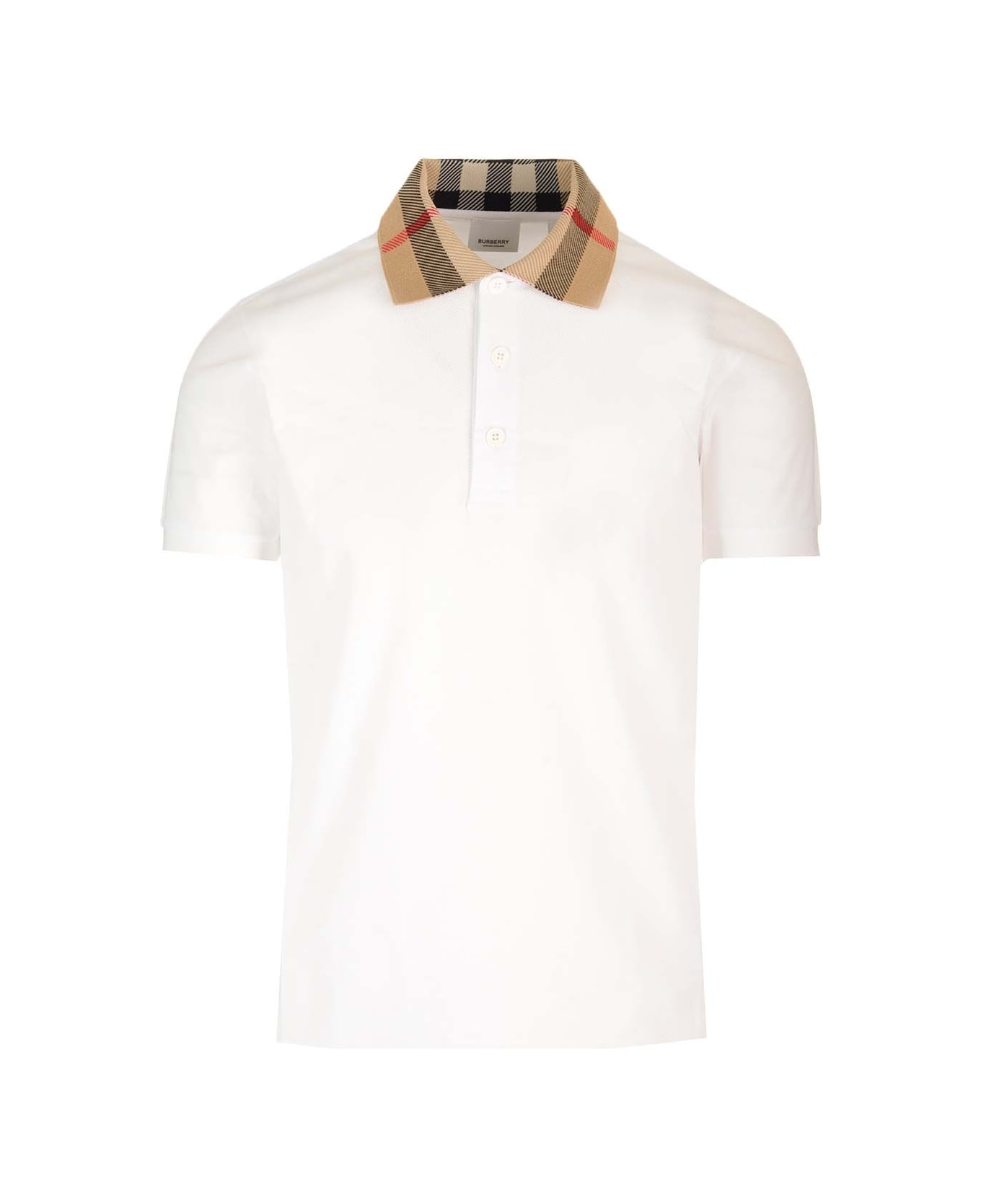 Burberry Cotton Polo Shirt - White