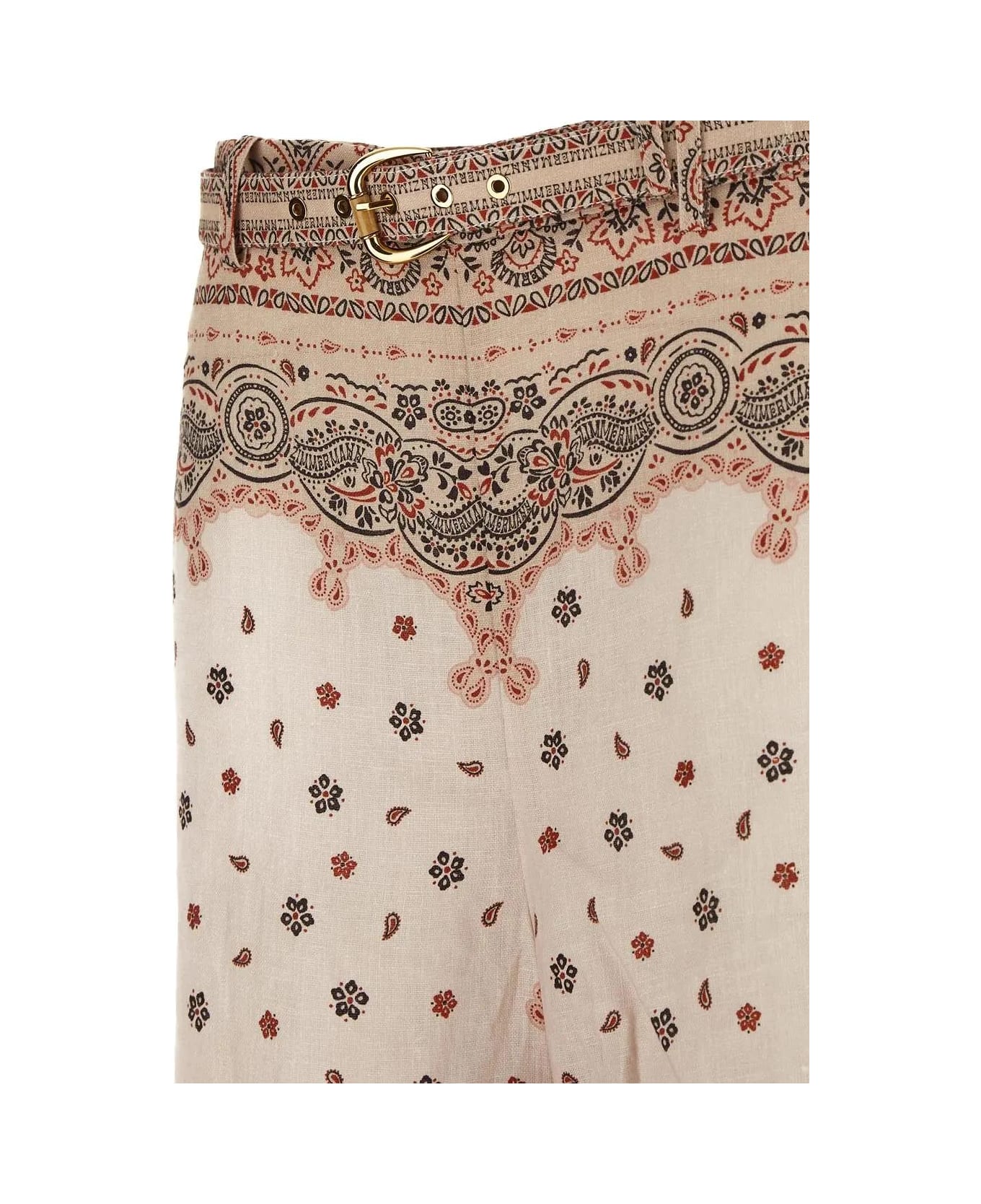Zimmermann Printed Trouser - Nude & Neutrals ボトムス