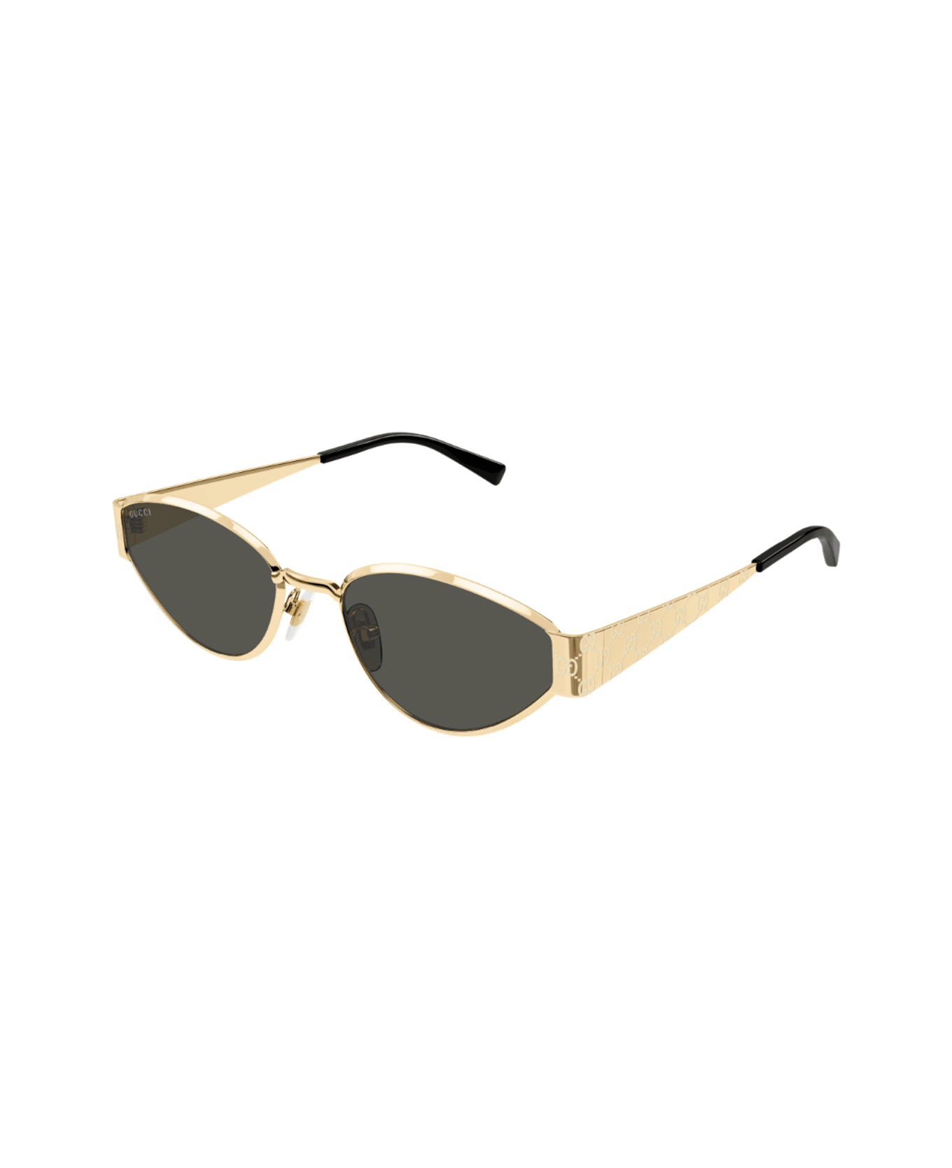 Gucci Eyewear Gucci Gg1853s Linea Sign 001 Gold Grey Sunglasses - Oro Serigrafato