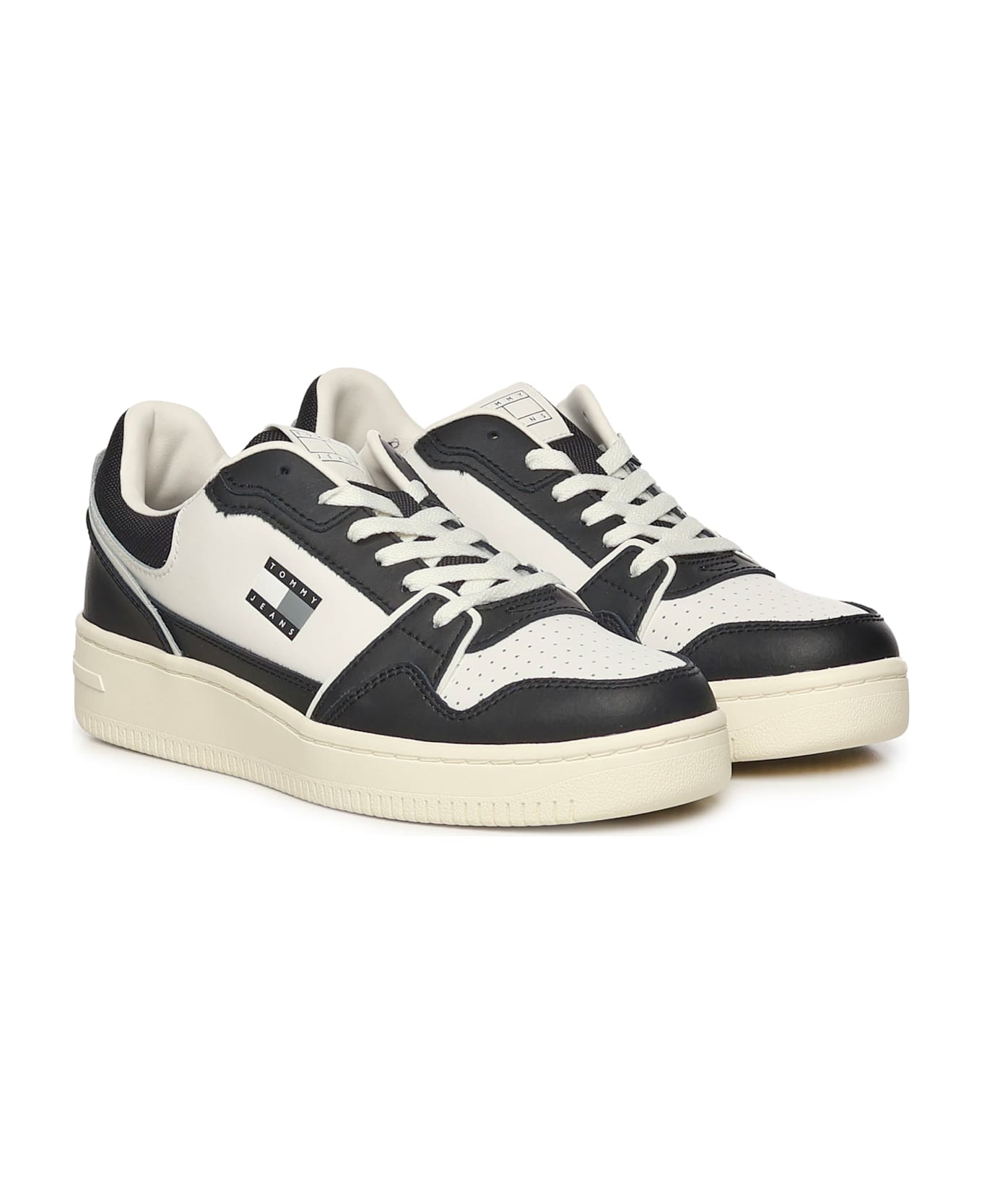 Tommy Hilfiger Retro Leather Sneakers - Black