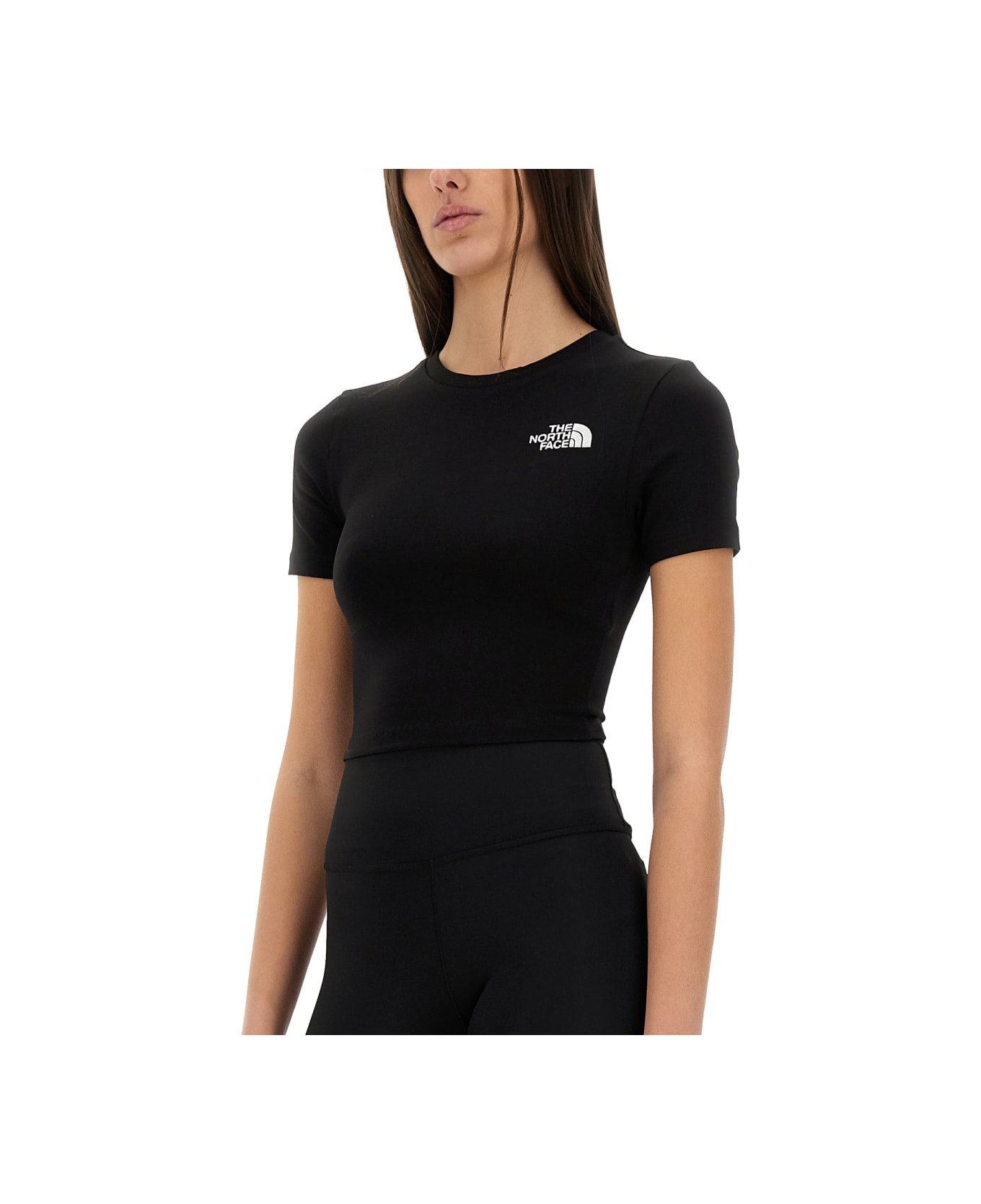 The North Face Cropped T-shirt - BLACK