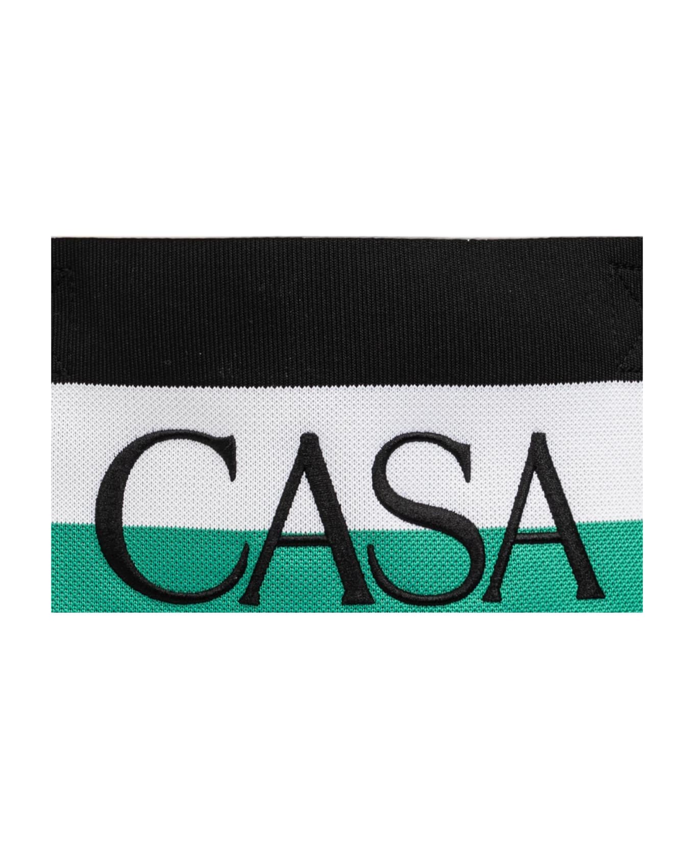 Casablanca Shopper Bag - WHITE/ GREEN