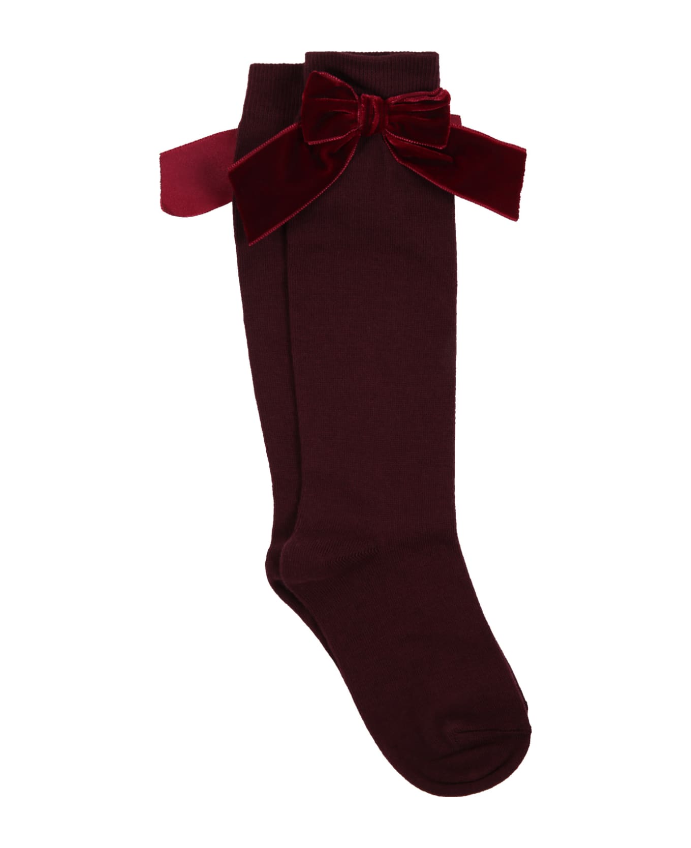 Story Loris Bordeaux Socks For Girl - Bordeaux アクセサリー＆ギフト