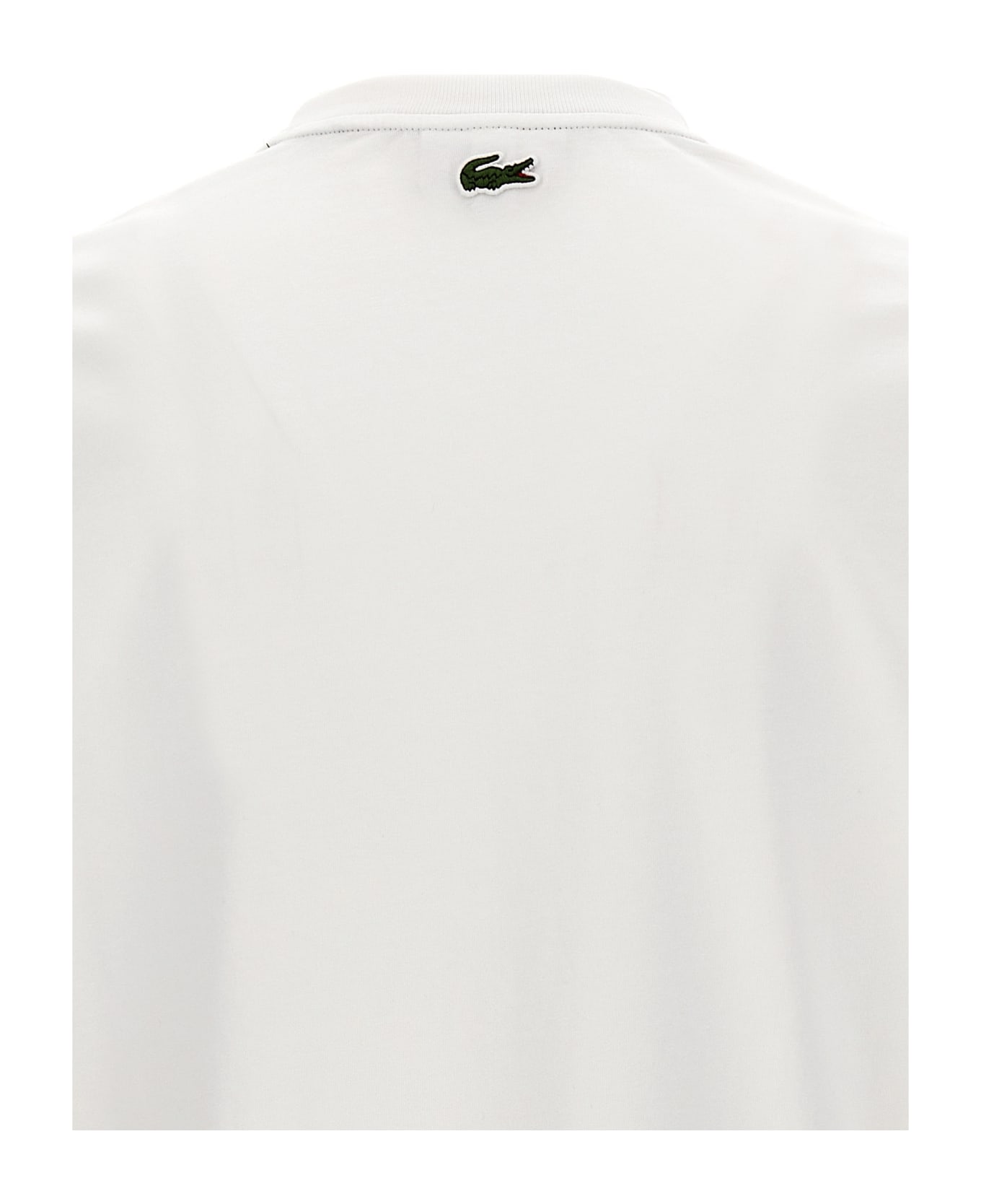 Lacoste Logo Print T-shirt - White シャツ