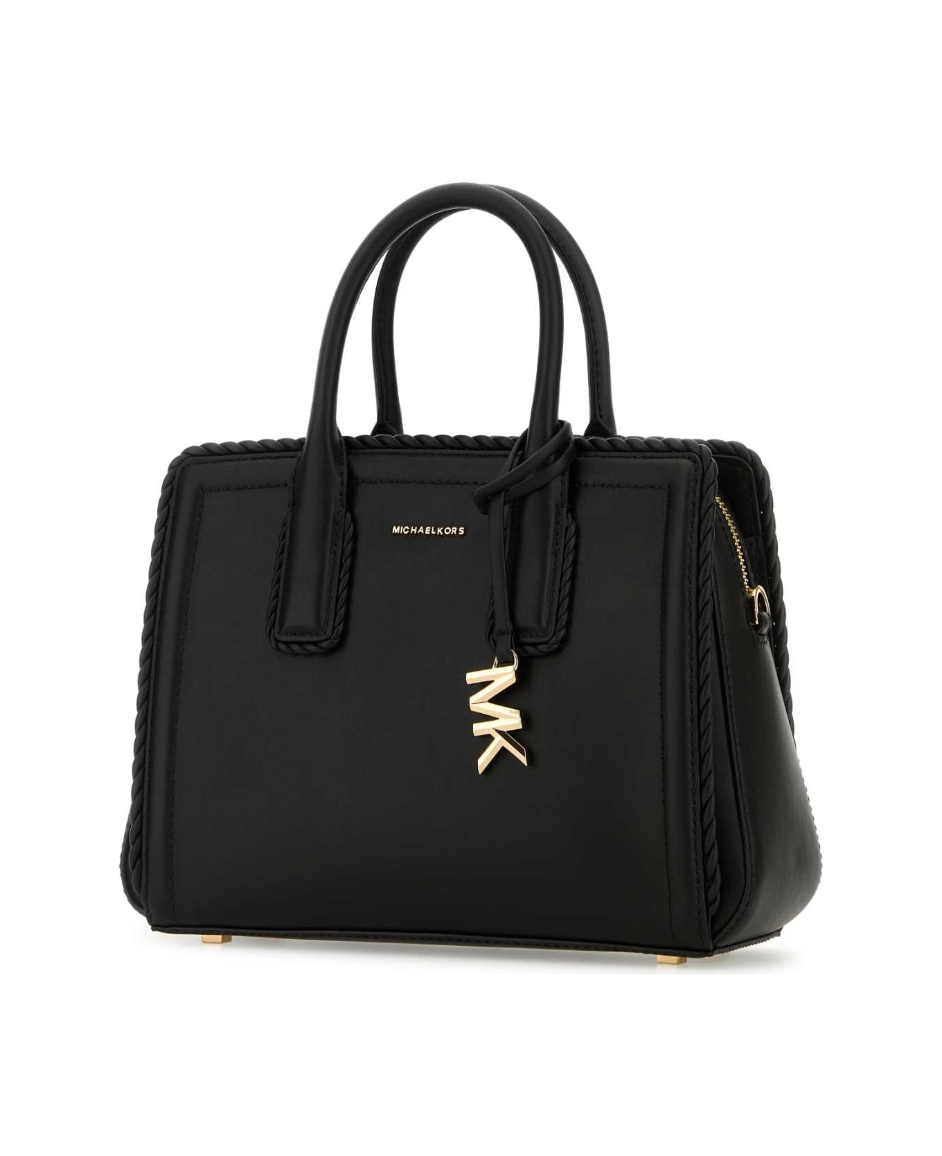 Michael Kors Black Leather Laila Handbag - BLACK