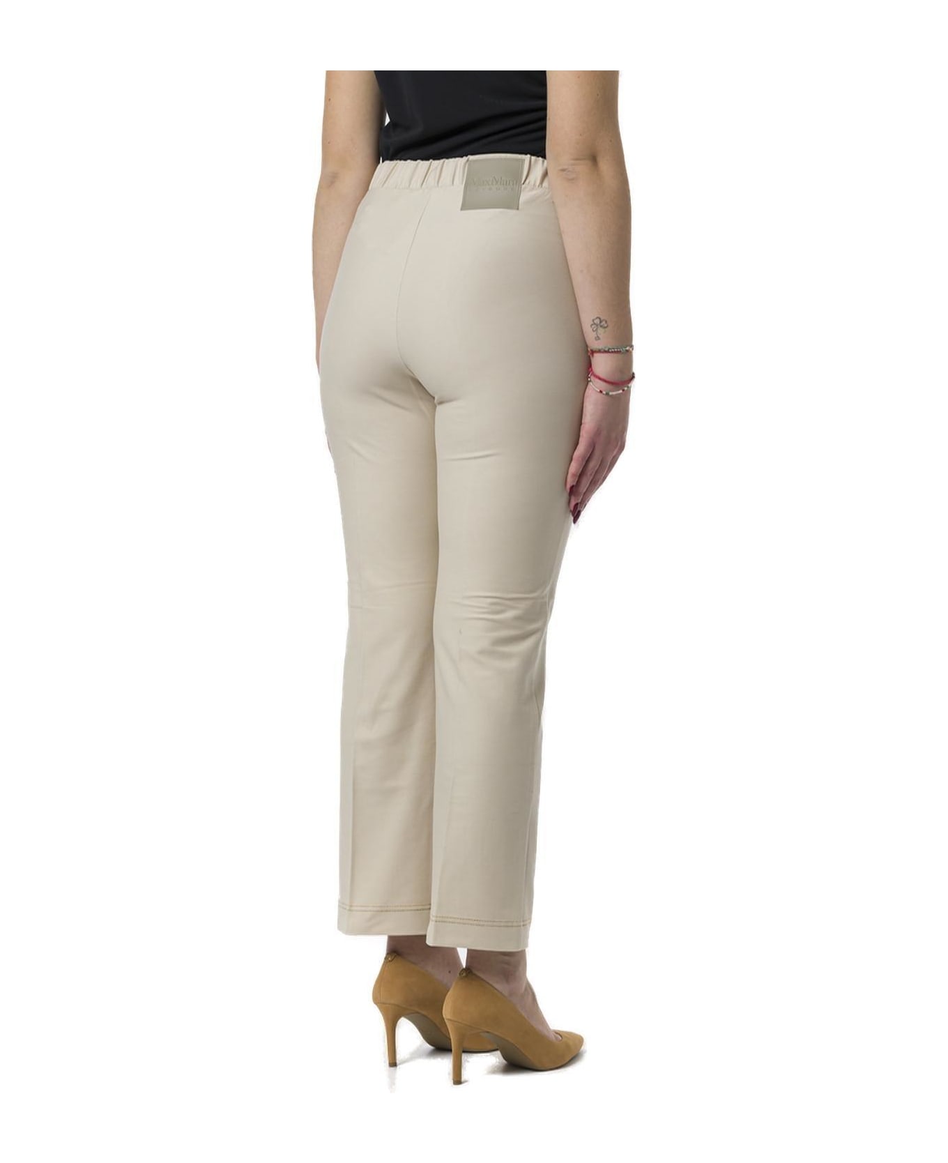 Max Mara High Waist Straight Leg Trousers - Neutro