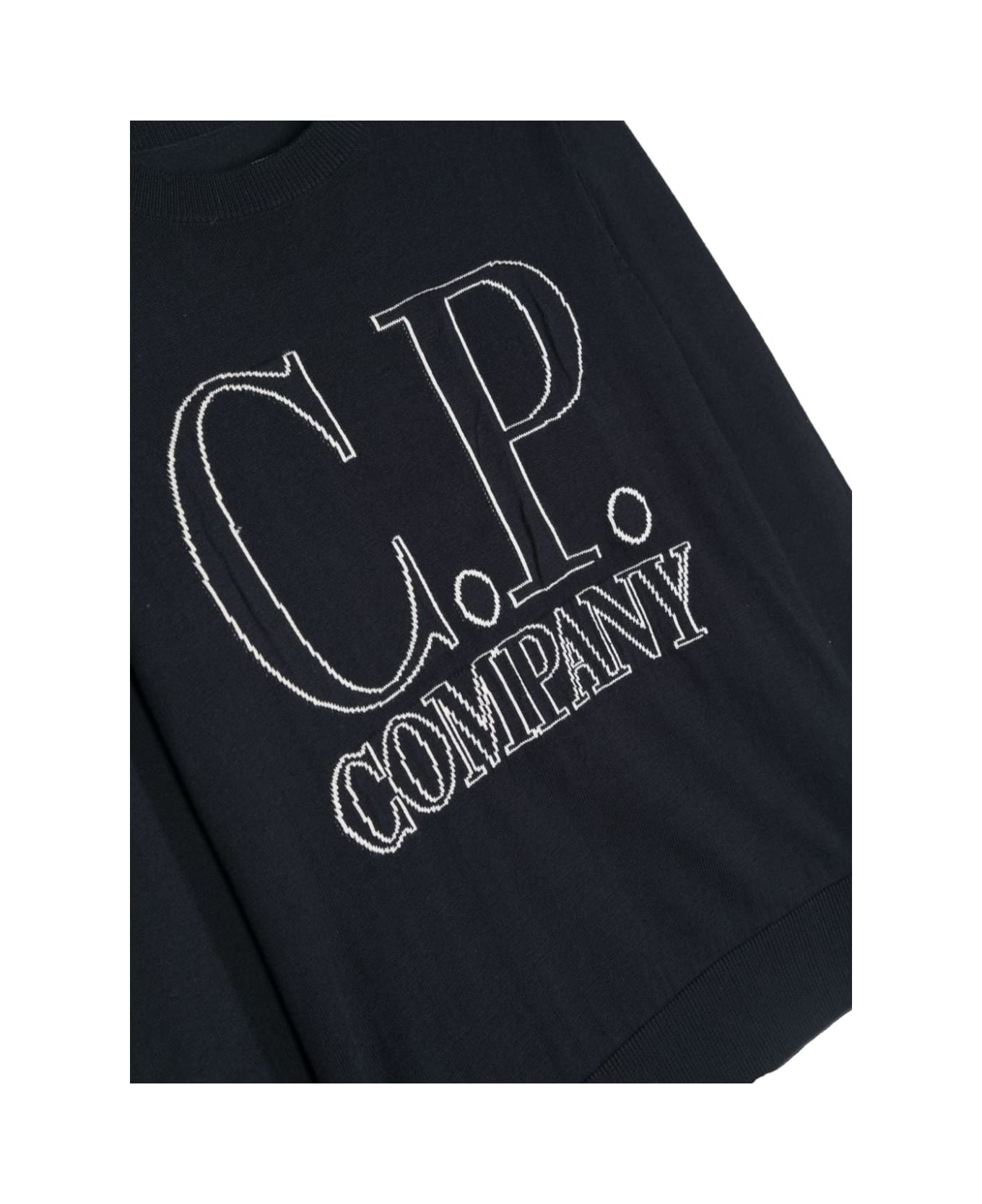 C.P. Company Undersixteen Felpa Con Logo - Blue ニットウェア＆スウェットシャツ