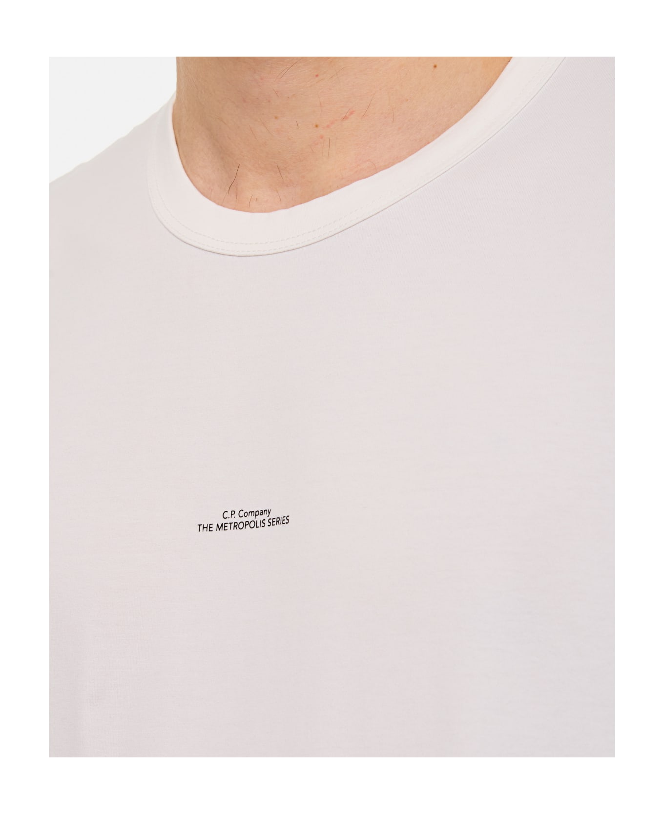 C.P. Company Metropolis Series Mercerized Jersey Logo Print T-shirt - White