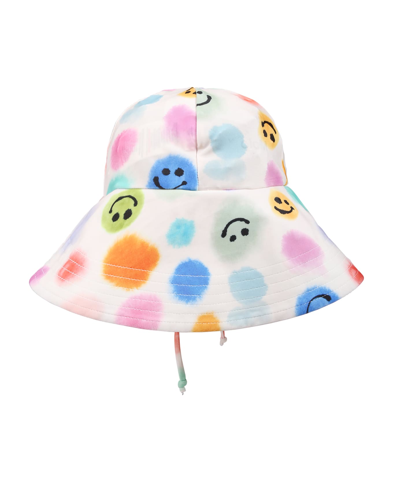 Molo White Cloche For Kids With Smiley - Multicolor アクセサリー＆ギフト