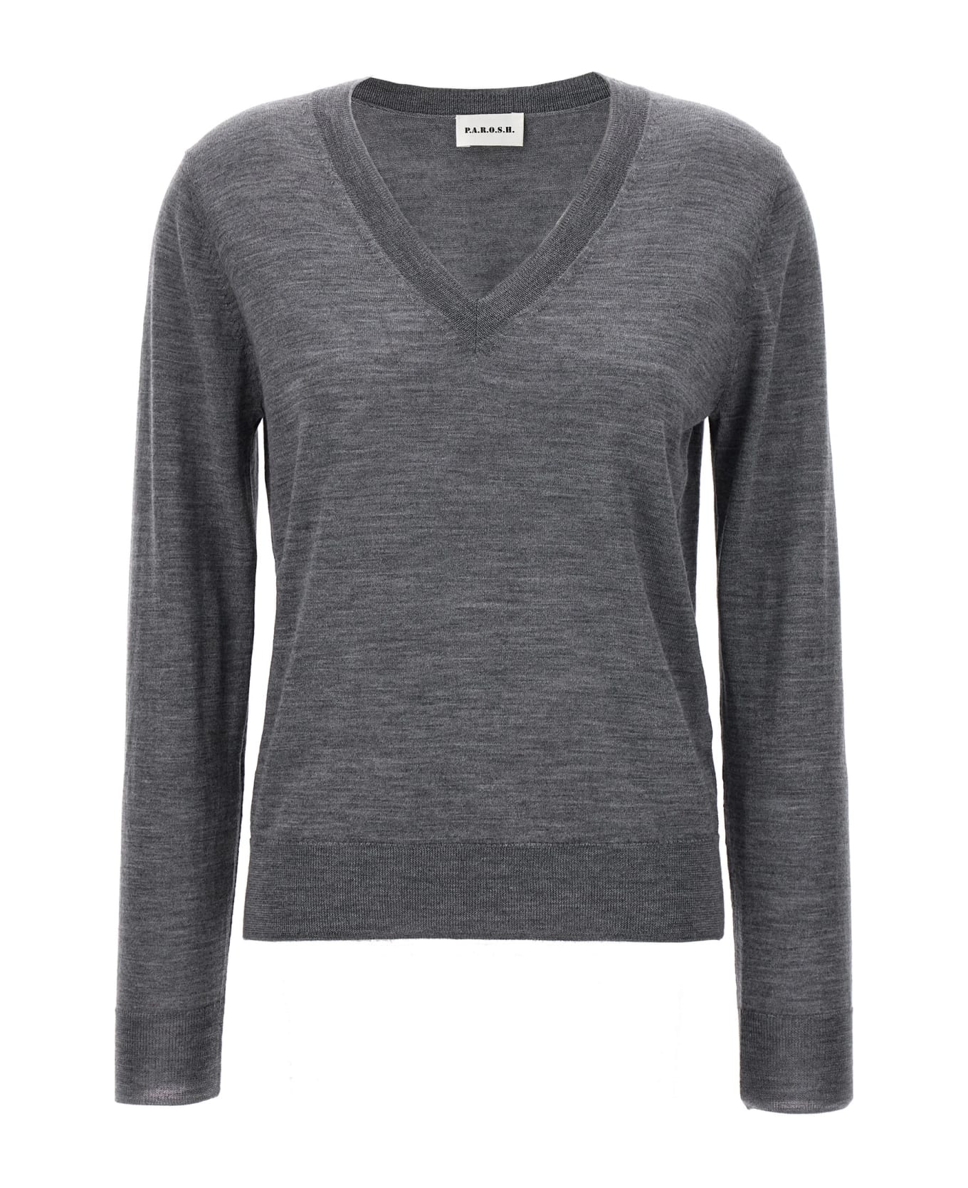 Parosh V-neck Sweater - Gray