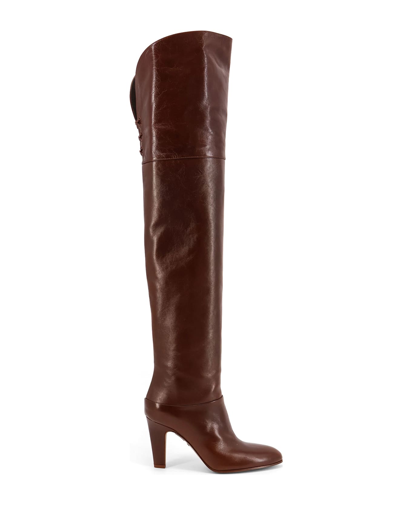 Chloé Eve Over The Knee Leather Boots - Sootybrown