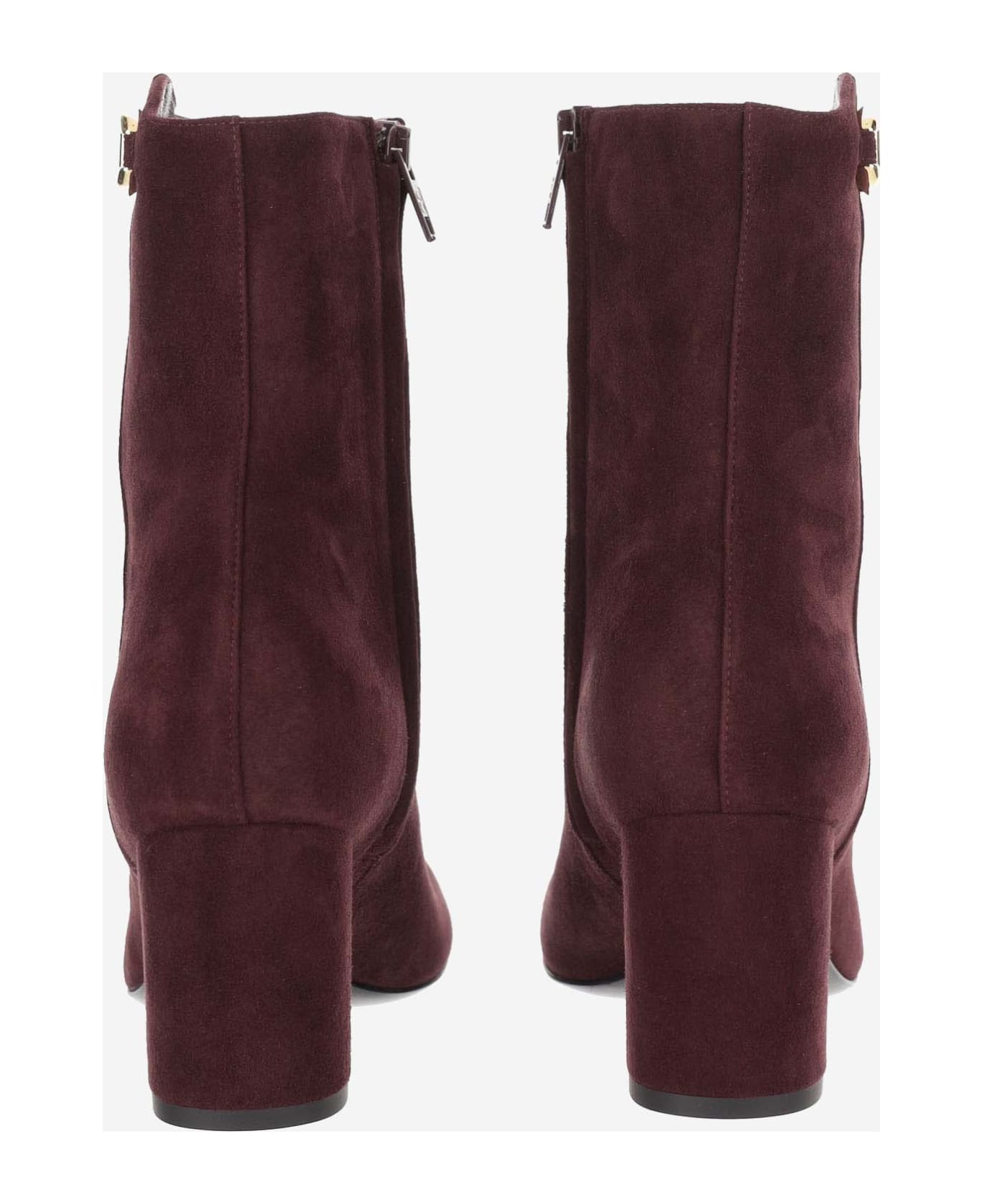 Valentino Garavani Vlogo The Bold Edition Suede Ankle Boot - Bordeaux