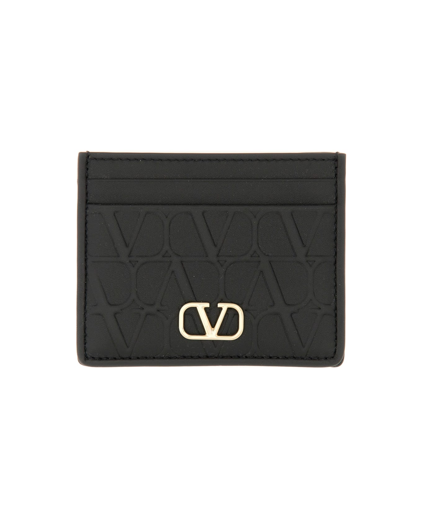 Valentino Garavani Signature Vlogo Card Holder - BLACK