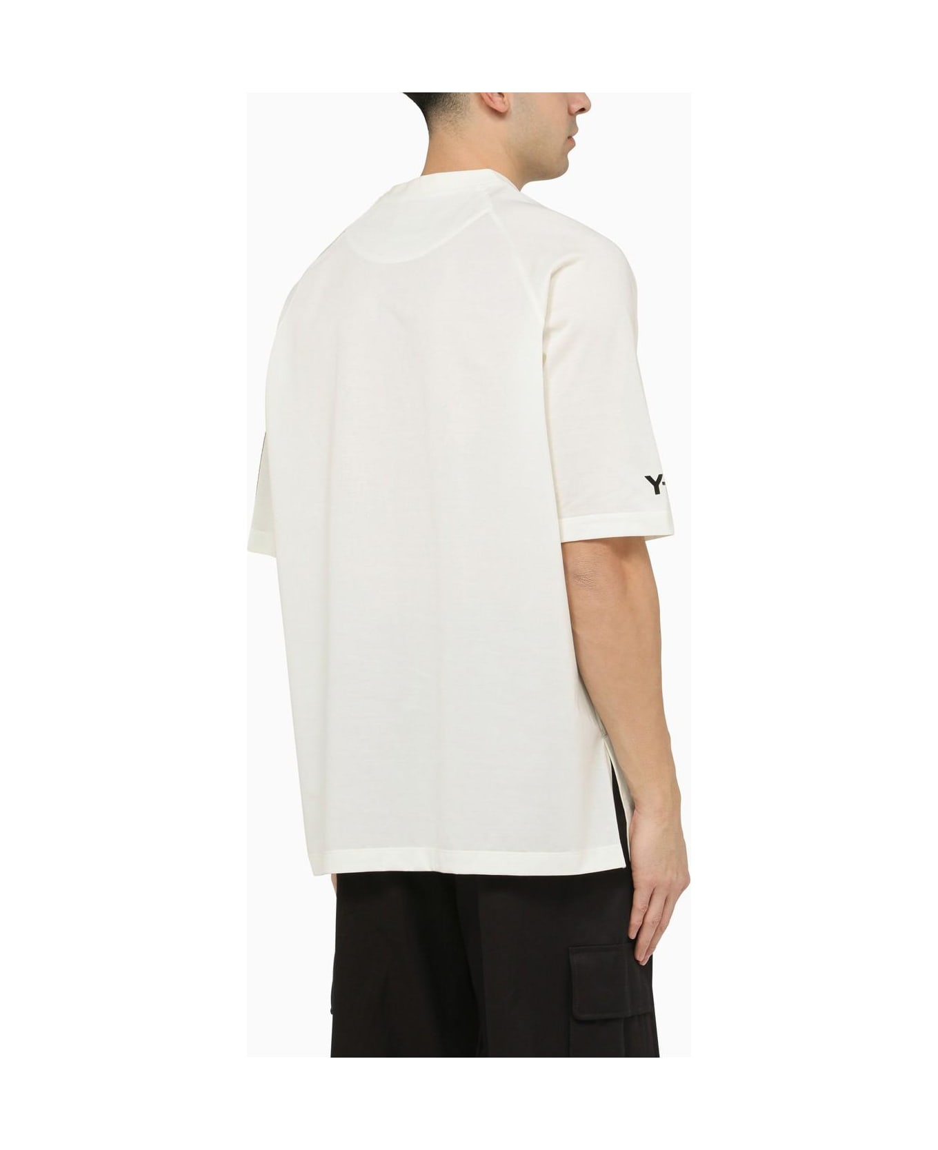 Y-3 White Crew-neck T-shirt With Logo - White