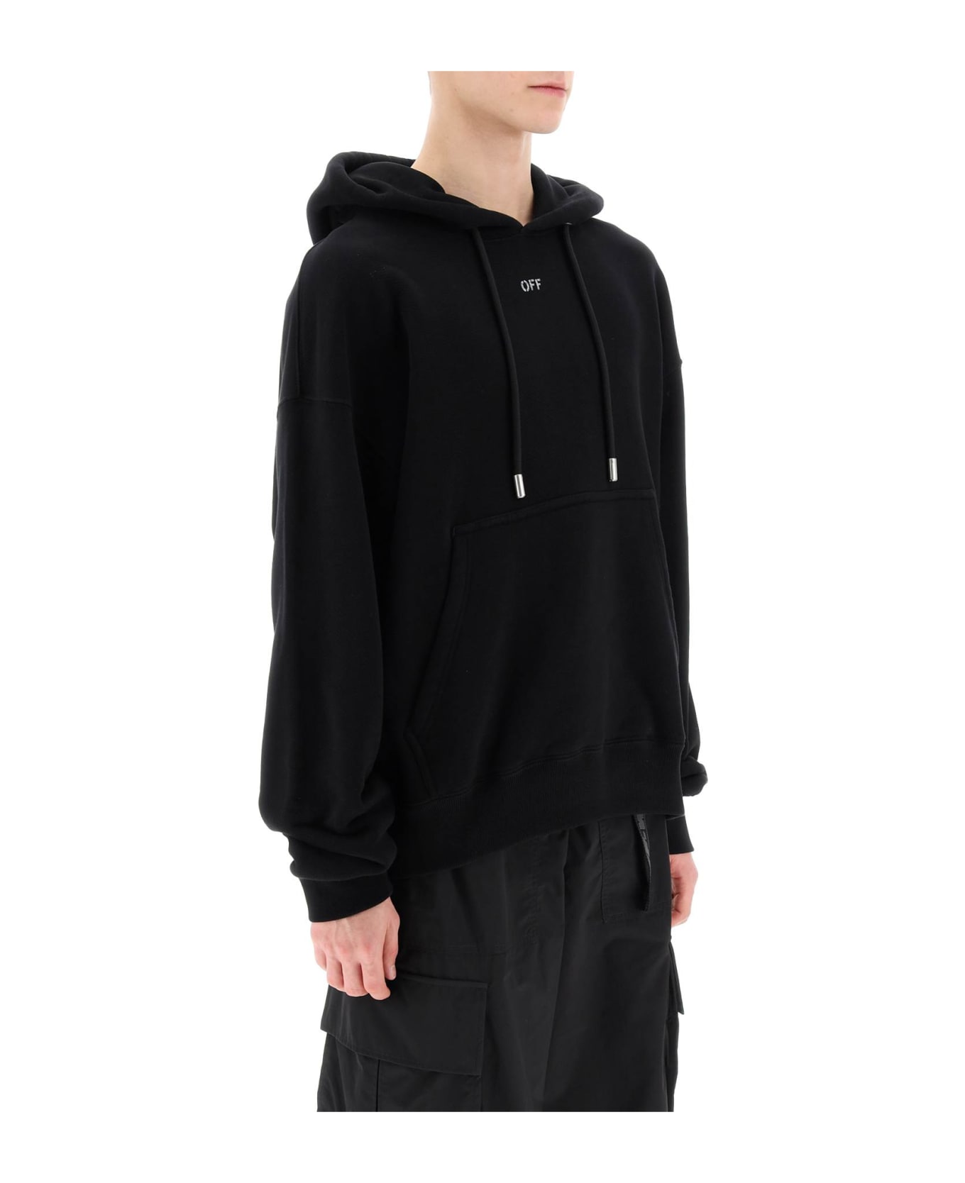 Off-White Skate Hoodie With Off Logo - Black