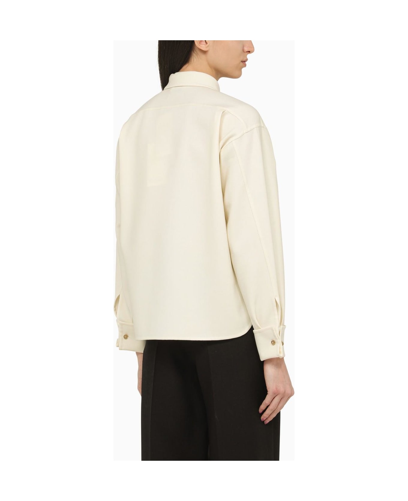 Max Mara Ivory Wool-blend Shirt - Beige