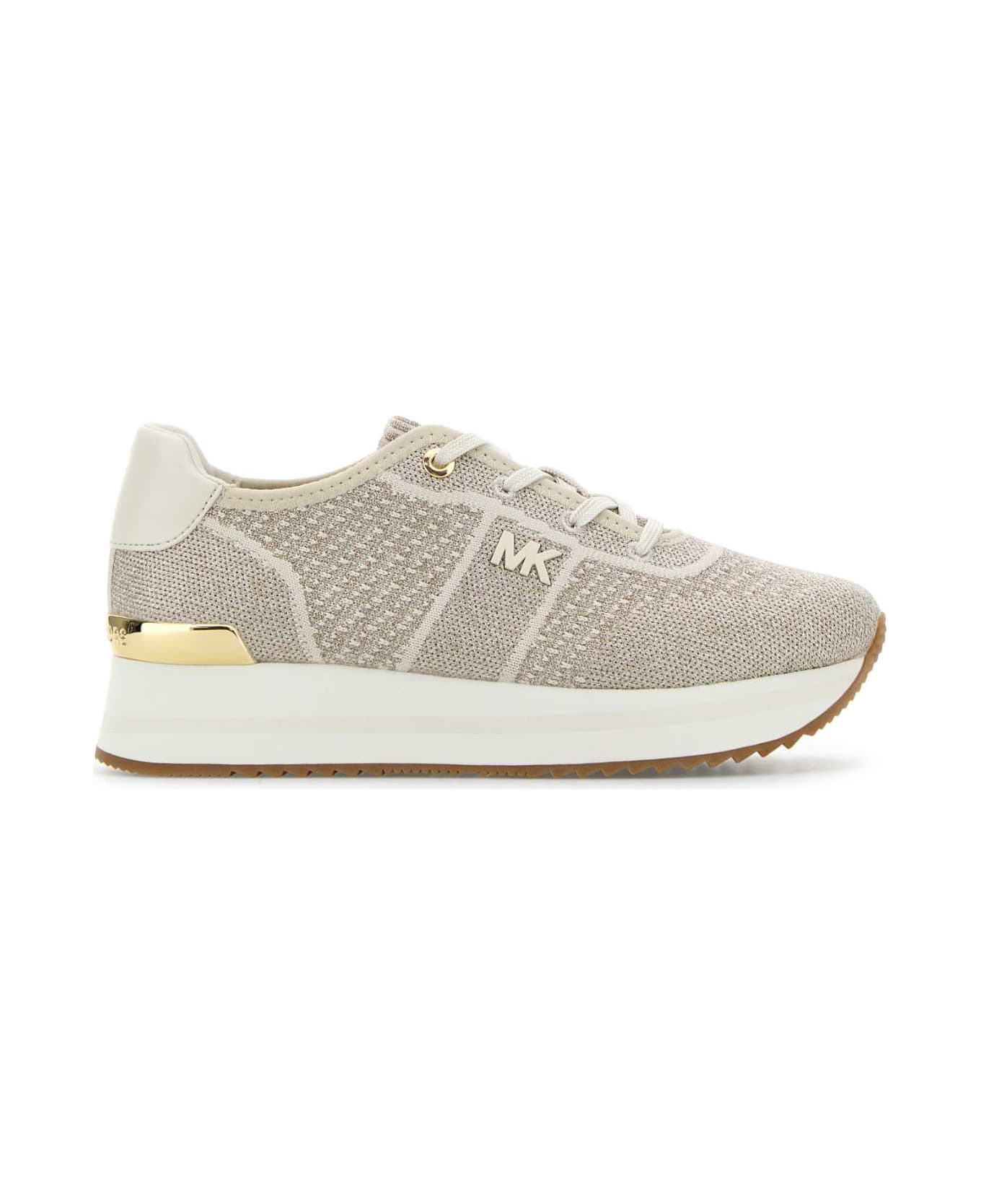 Michael Kors Multicolor Fabric Monique Sneakers - CHAMPAGNE