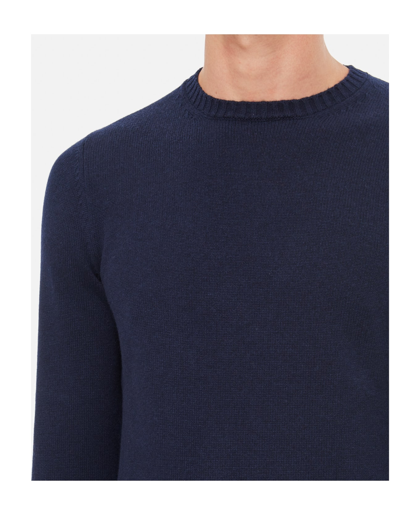 Drumohr Crewneck Cashemere Sweater Sweater - BLU