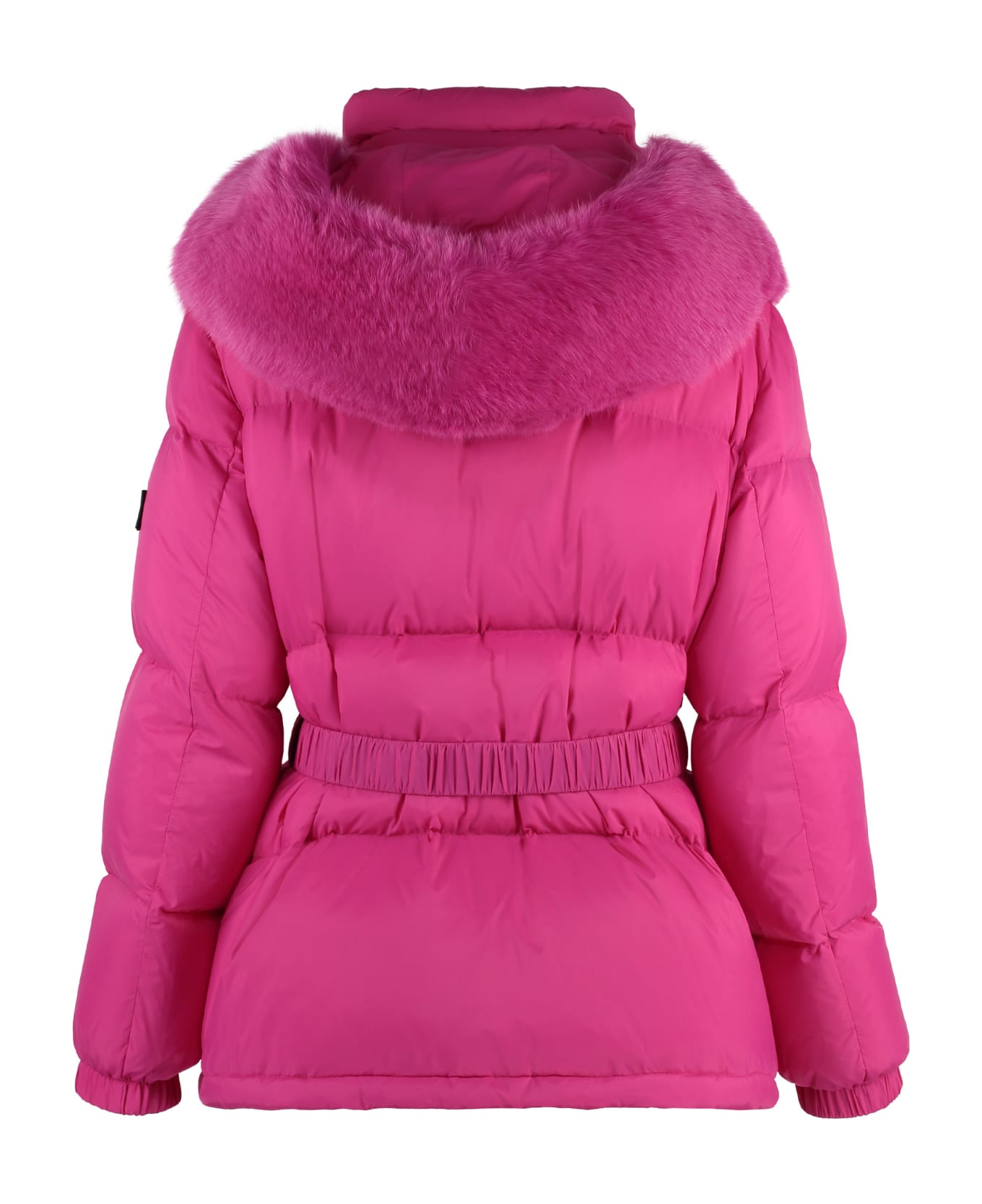 Yves Salomon Hooded Down Jacket - Fuchsia