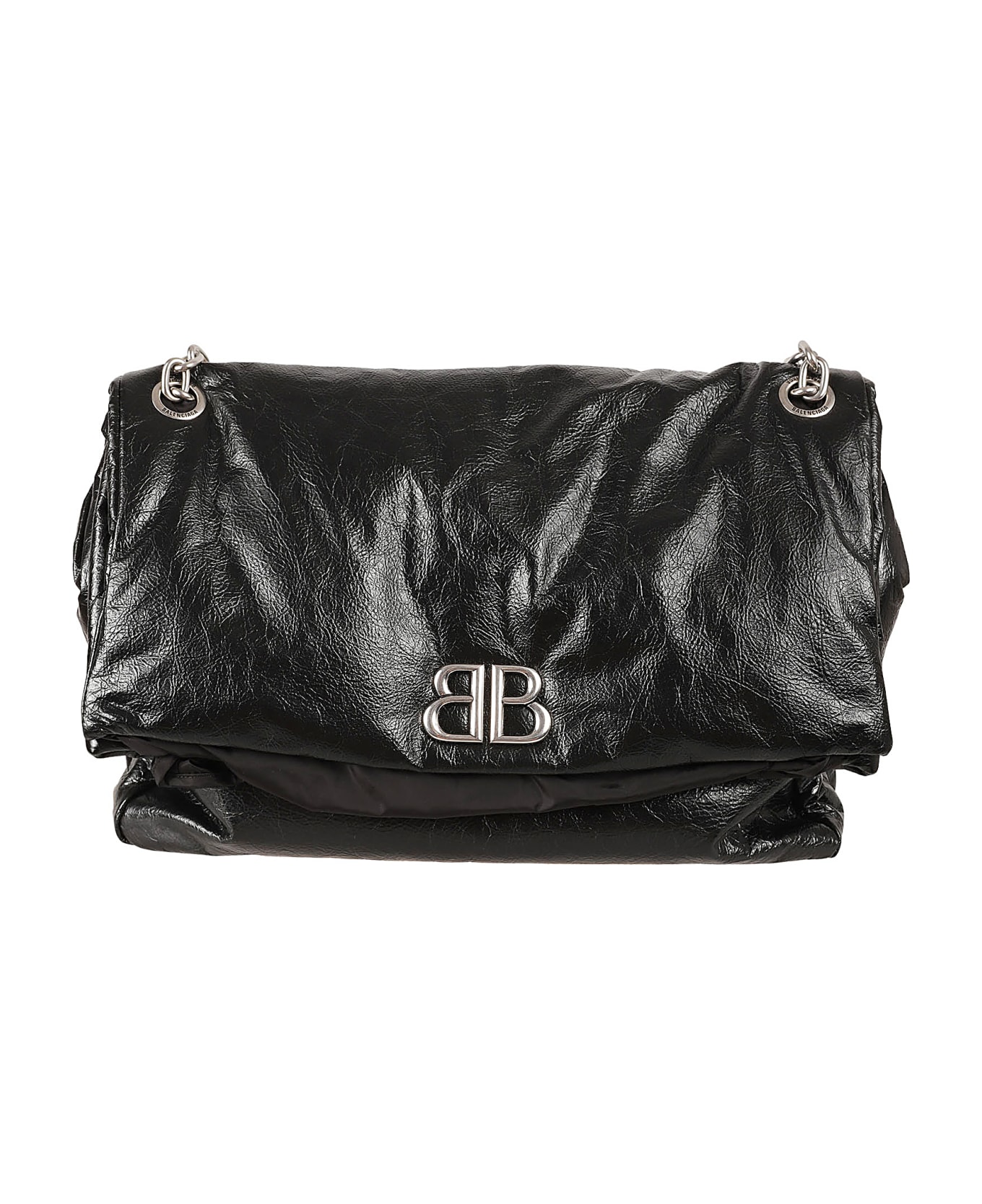 Balenciaga Monaco Chain Shoulder Bag - Black