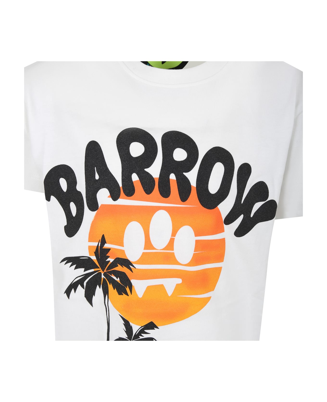 Barrow White T-shirt For Boy With Logo - Off white Tシャツ＆ポロシャツ