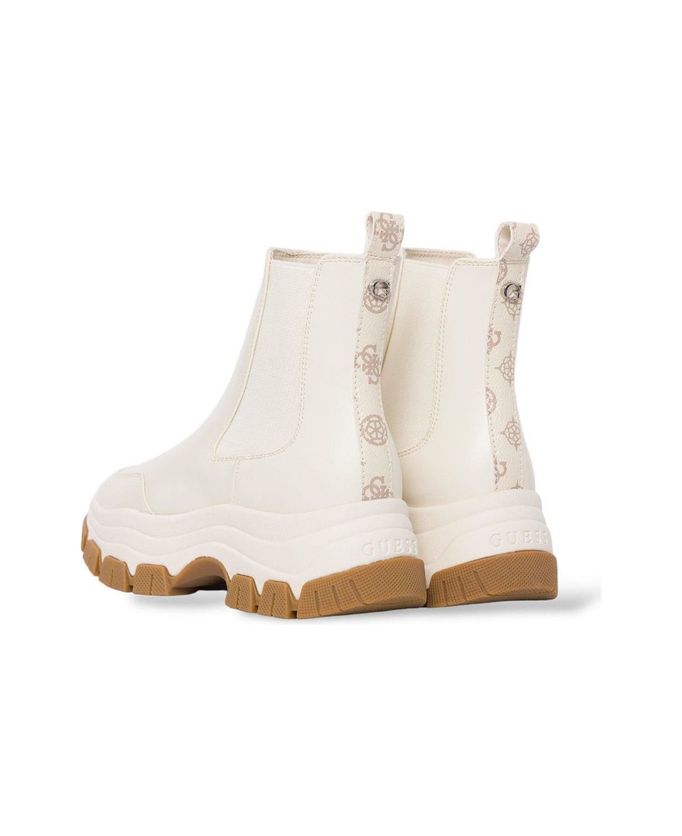 Guess Besona High-top Slip-on Sneakers - Cream