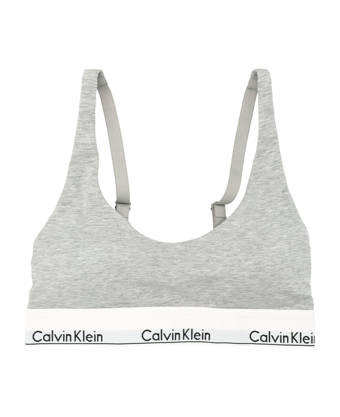 Calvin Klein Lightly Lined Bralette - GREY HEATER