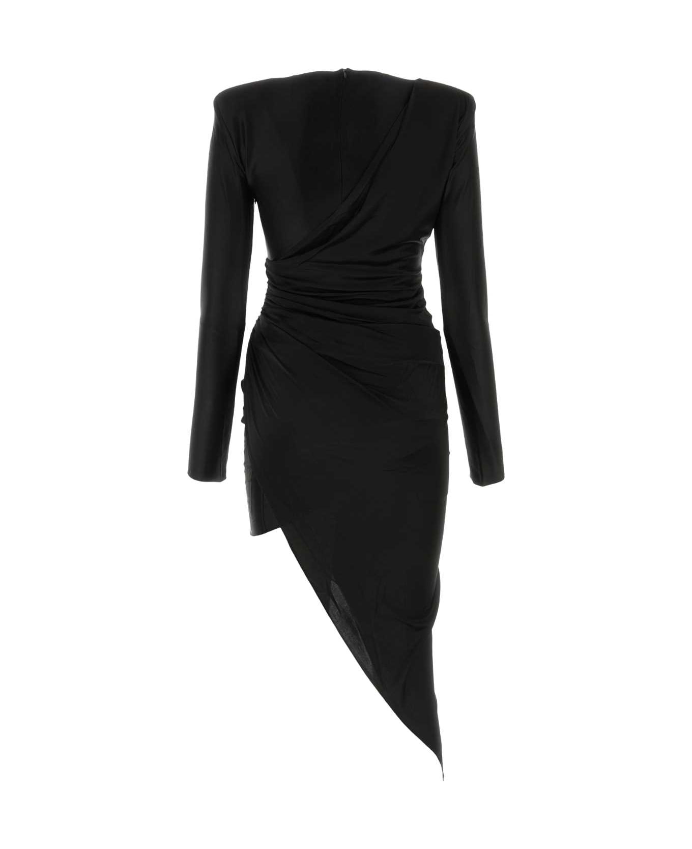 Alexandre Vauthier Black Stretch Viscose Dress - BLACK