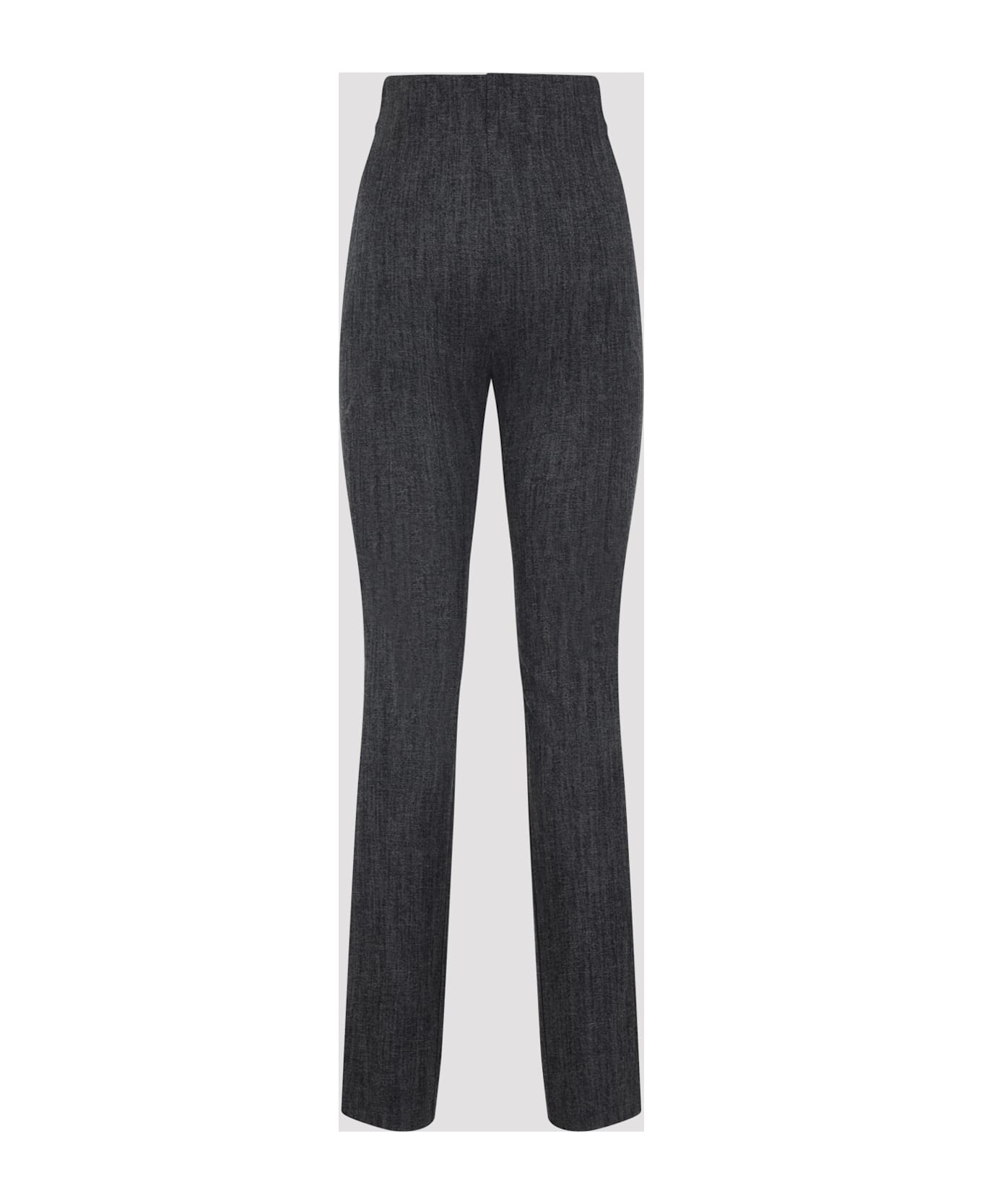 Alberta Ferretti Wool Skinny Pants - Fantasia Nero