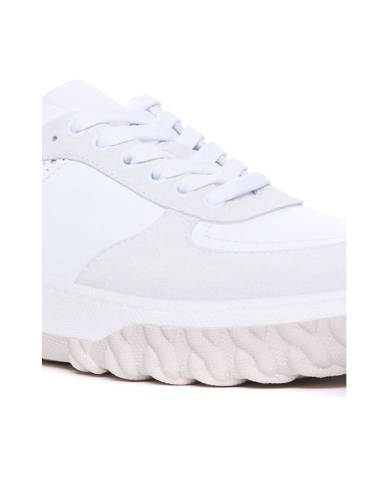Thom Browne Letterman Panelled Low-top Sneakers - Tonal White Fun Mix