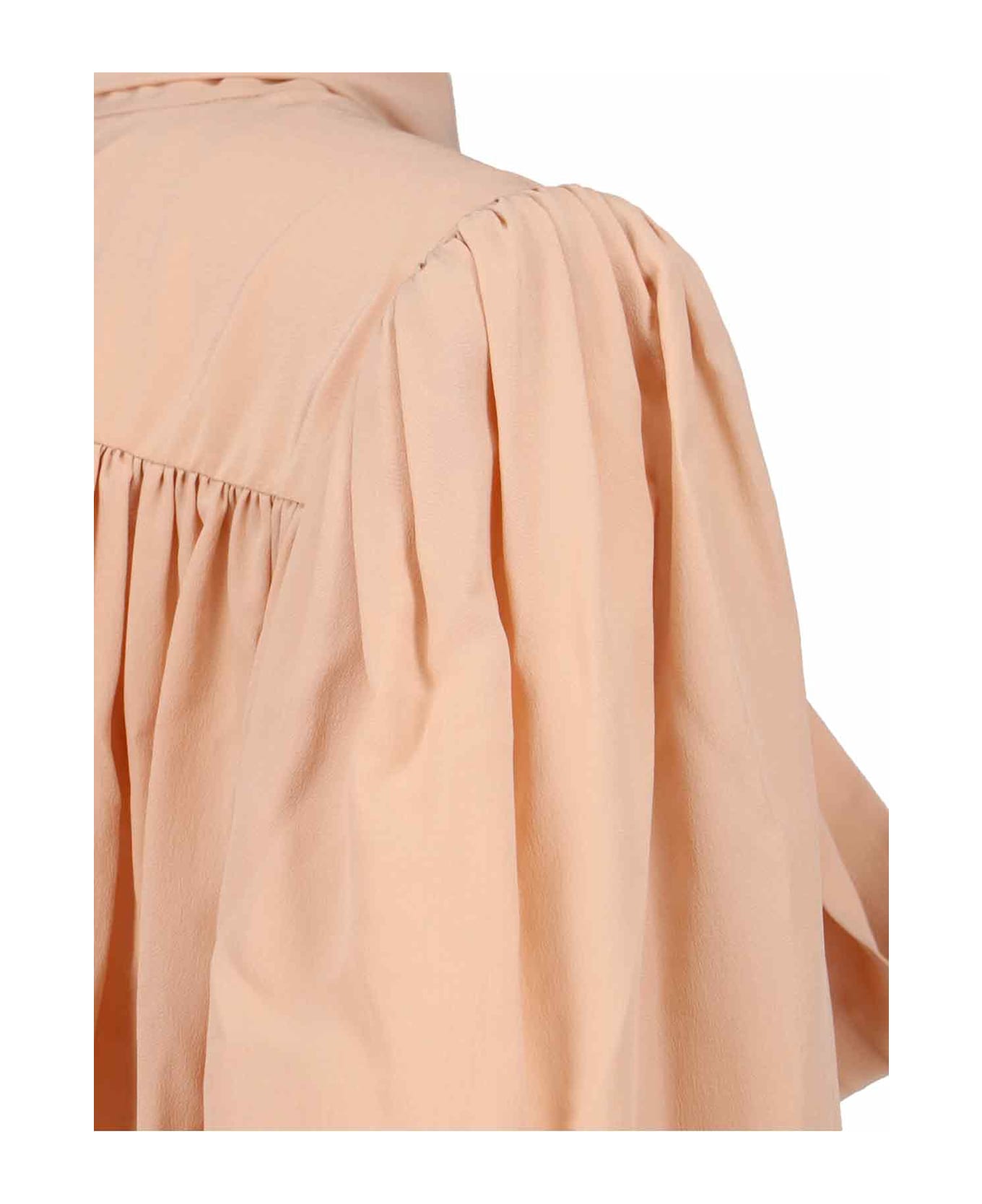 Chloé Lavallière Blousa In Silk - Pink