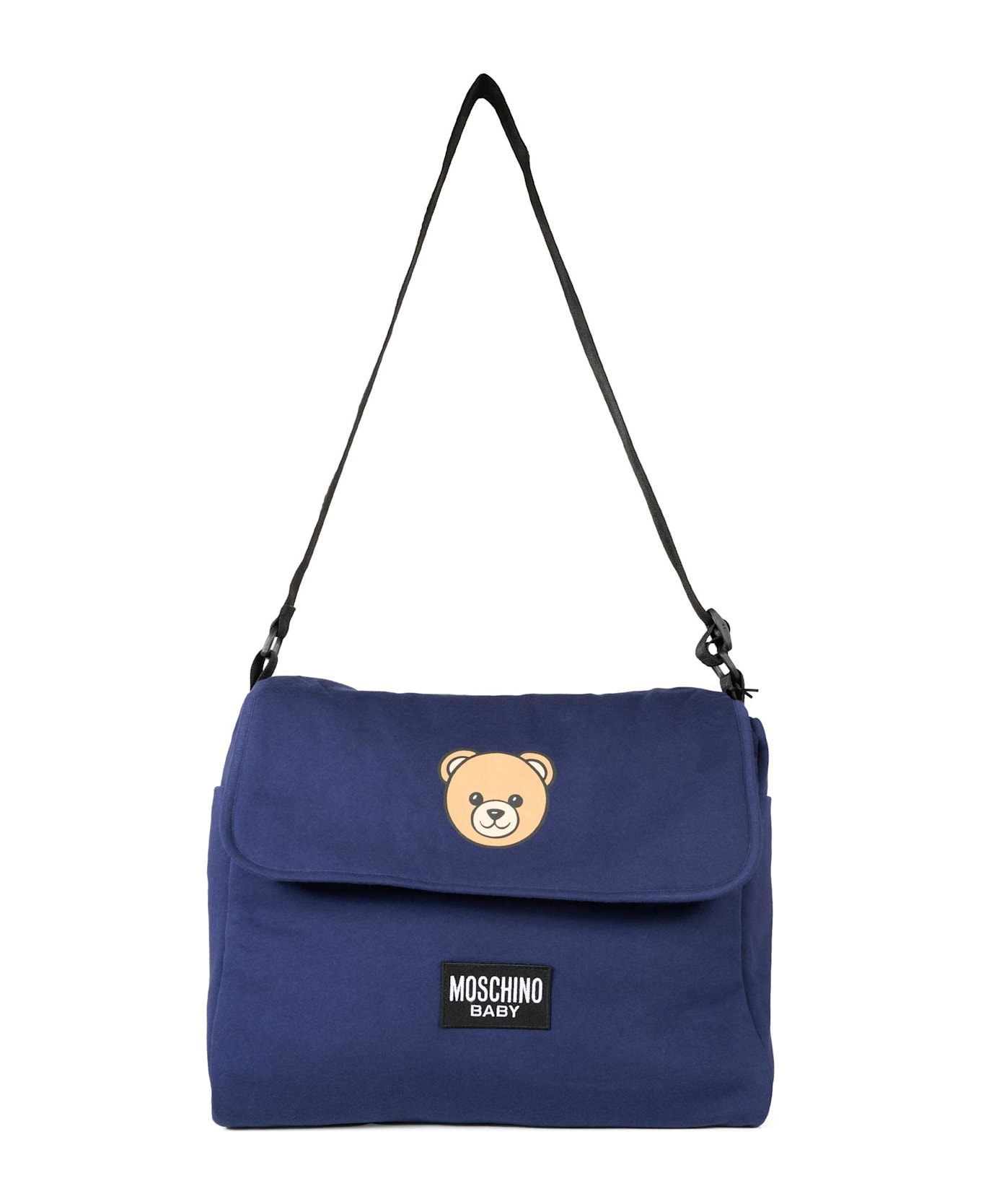 Moschino Blue Changing Bag For Babykids With Teddy Bear - Blue