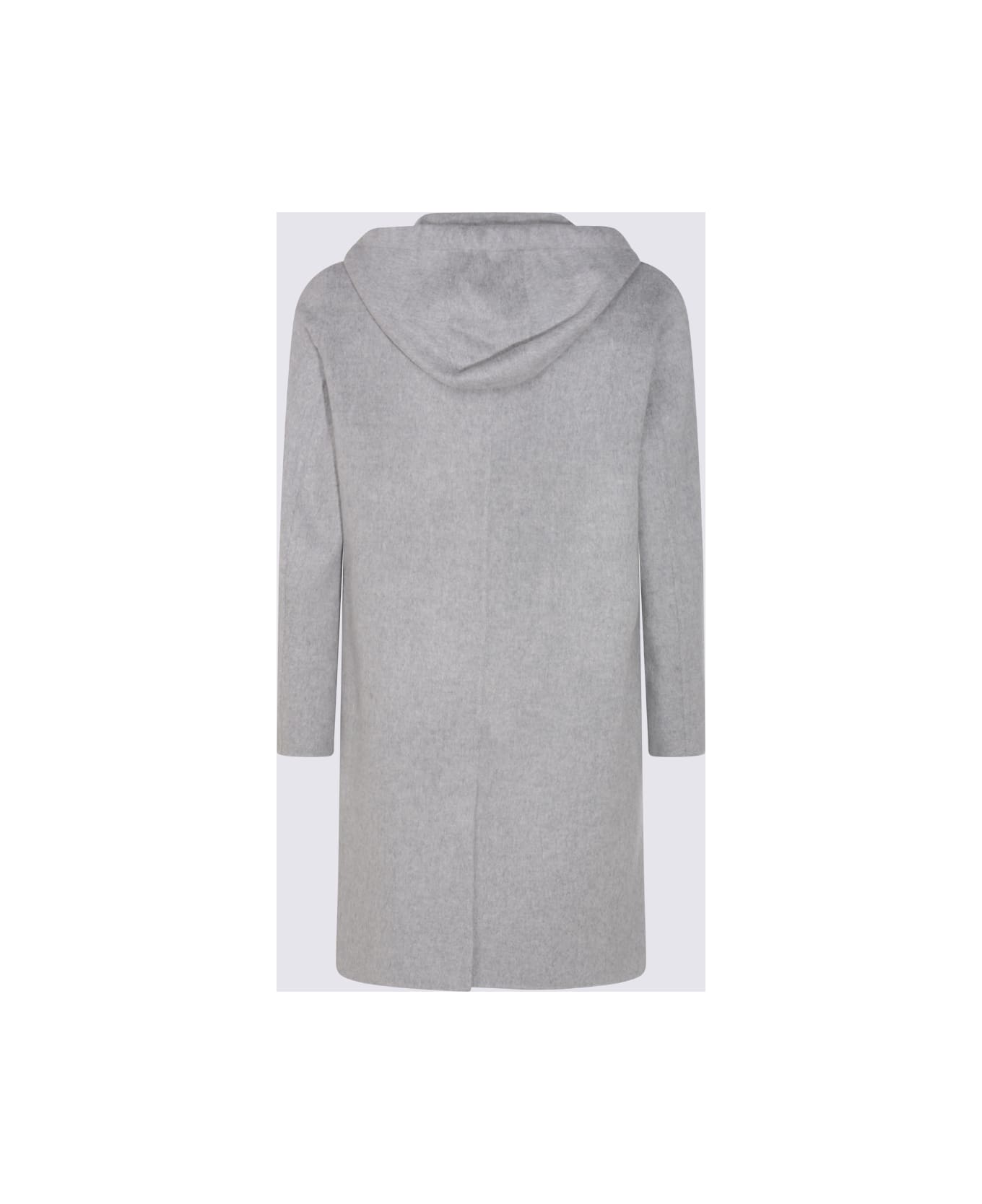 Lardini Grey Wool Coat - Perla