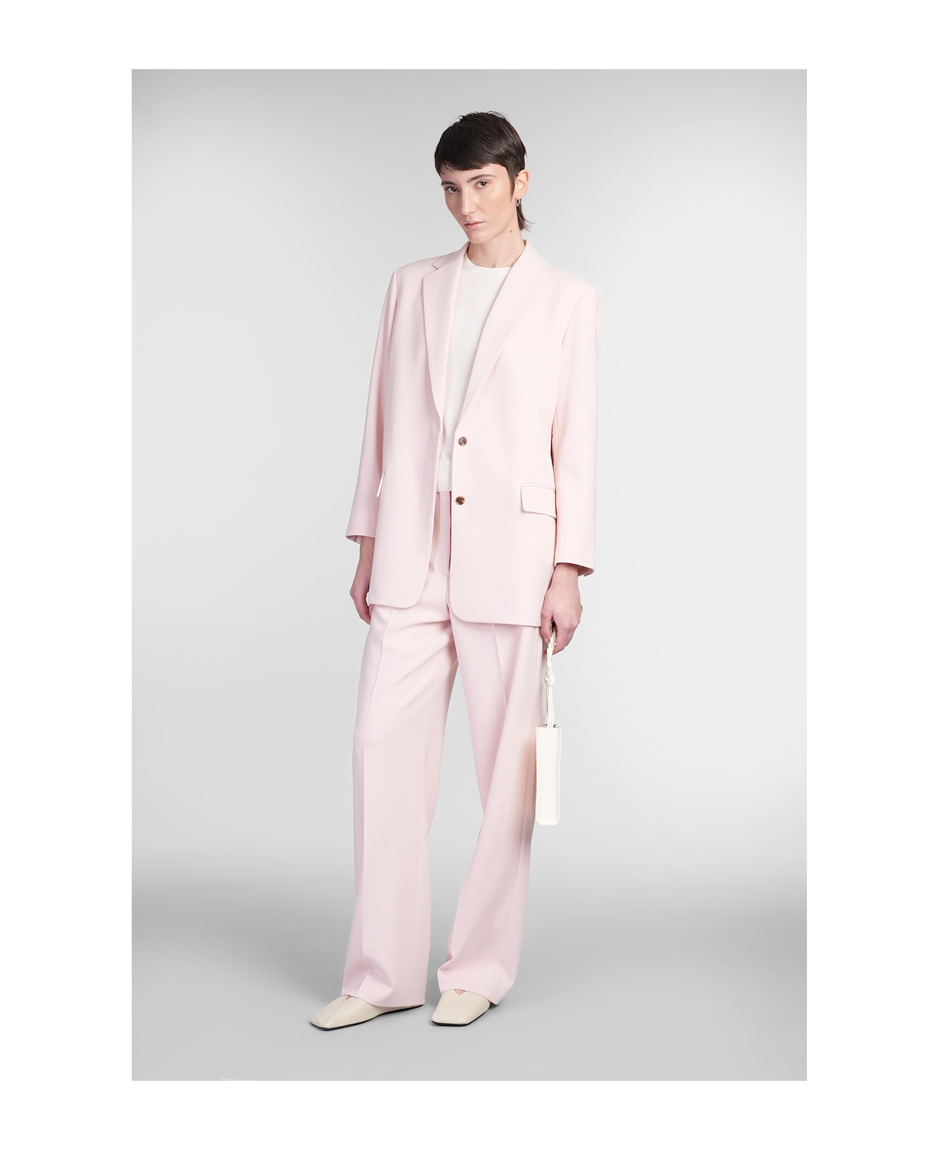 Theory Blazer In Rose-pink Triacetate - rose-pink