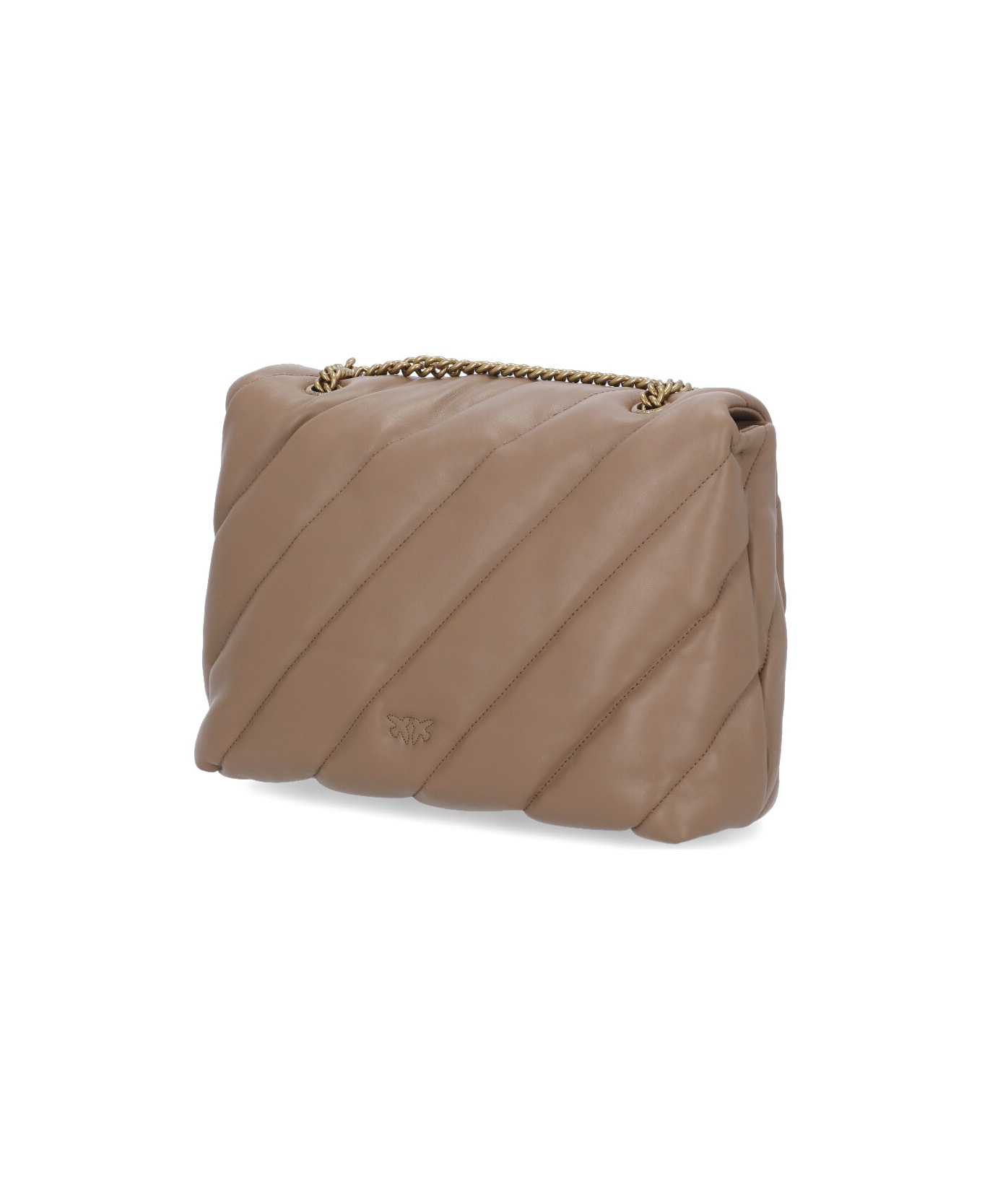 Pinko Love Puff Shoulder Bag - Beige