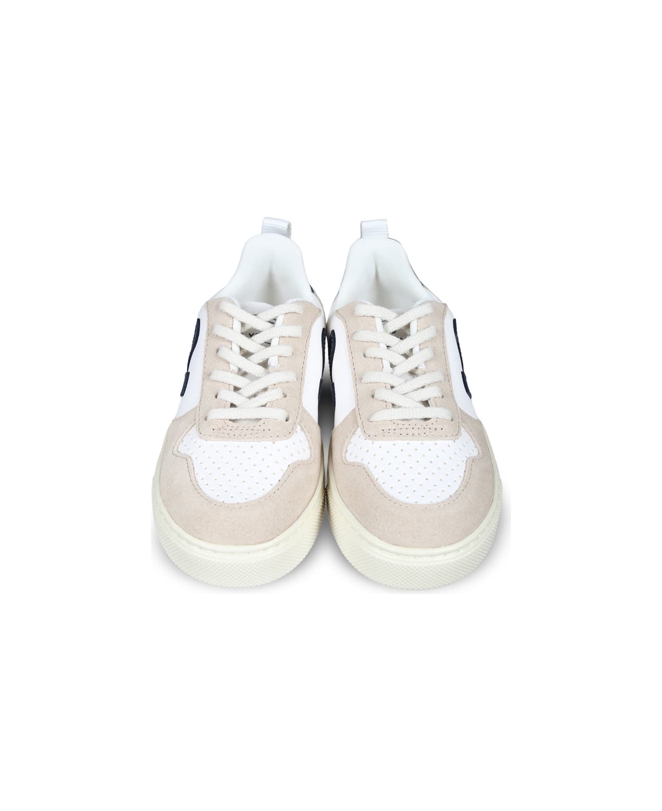 Veja Ivory Sneakers For Kids With Logo - Ivory