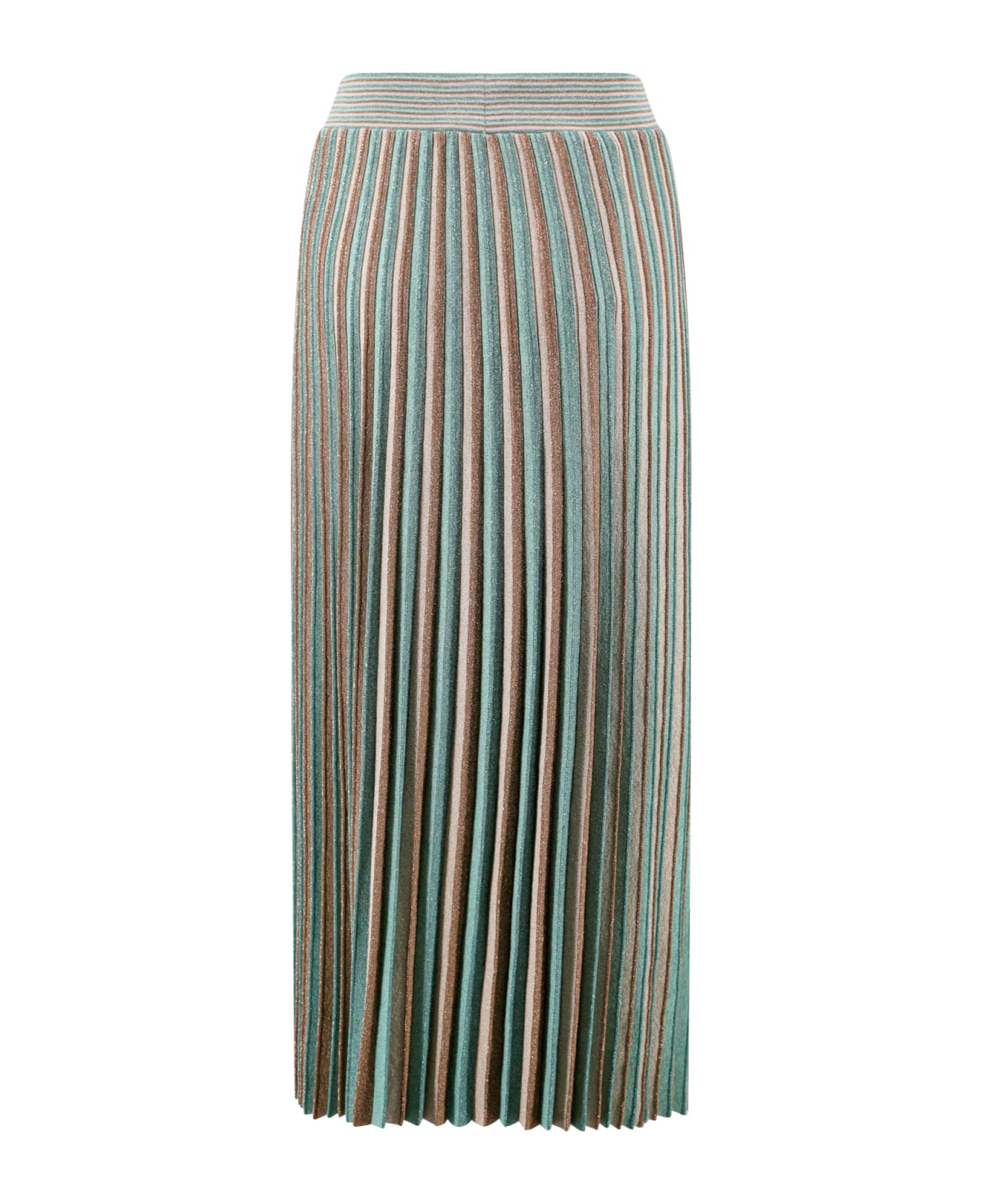 D.Exterior Long Skirt In Lurex - Aloe