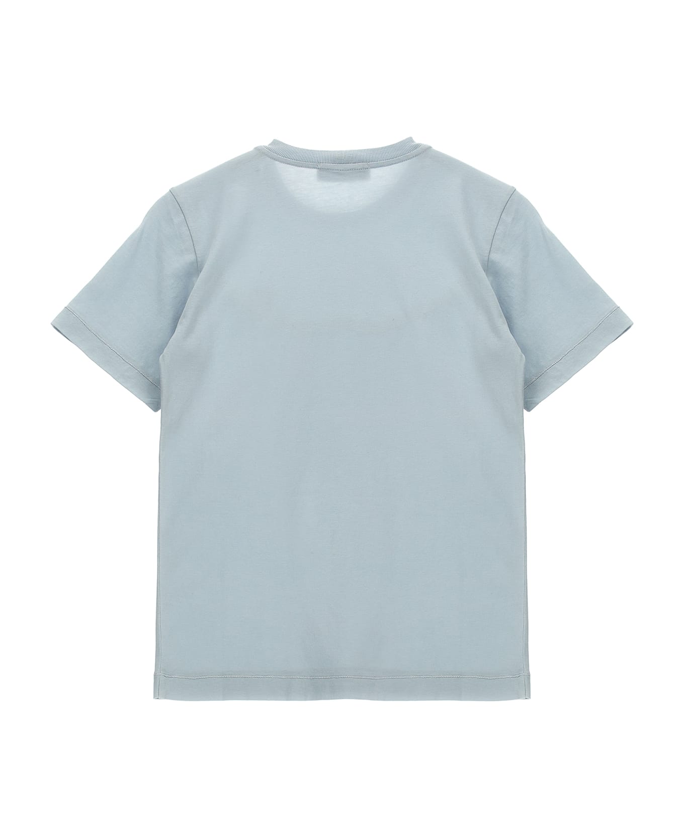 Stone Island Junior Logo Badge T-shirt - Light Blue