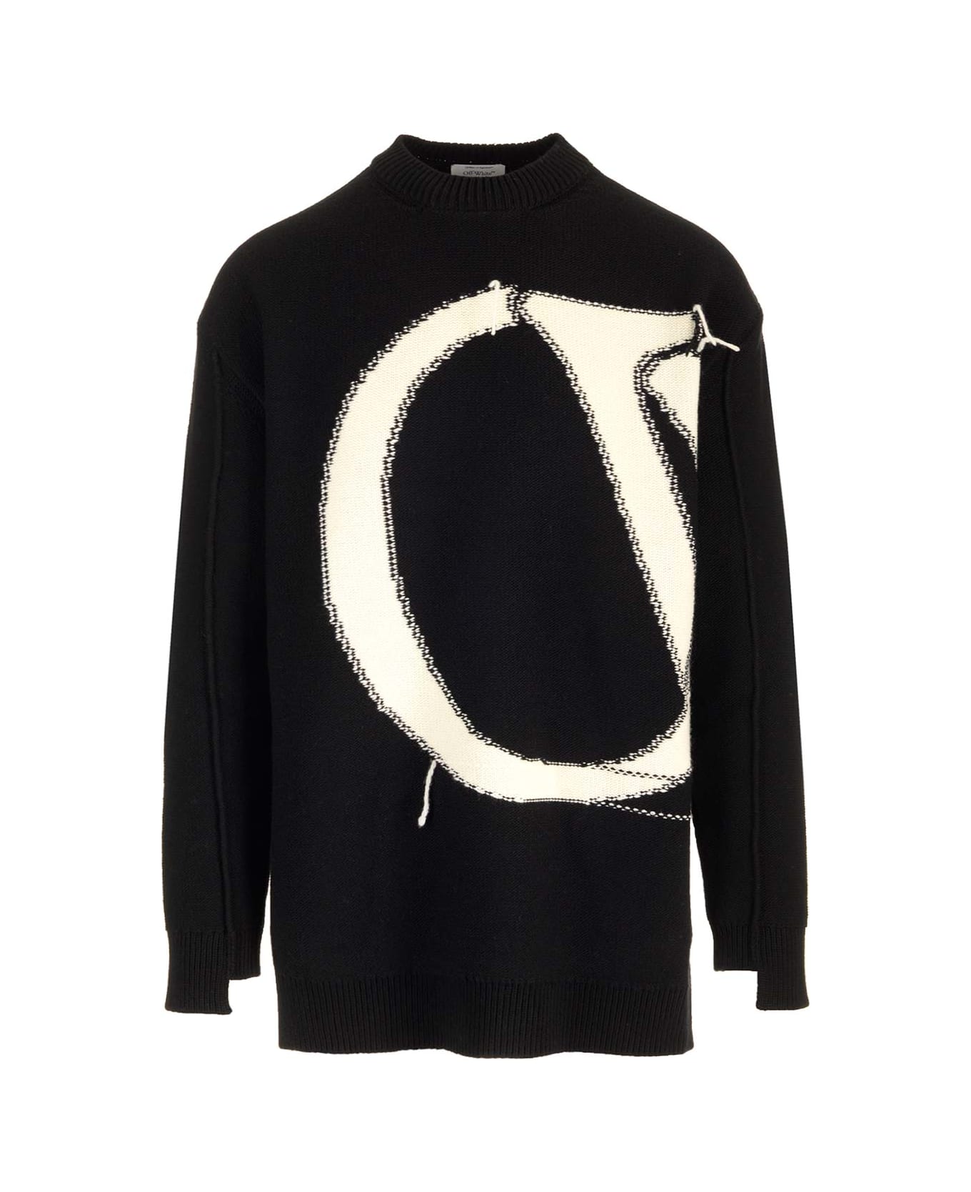 Off-White 'ow' Wool Sweater - Black