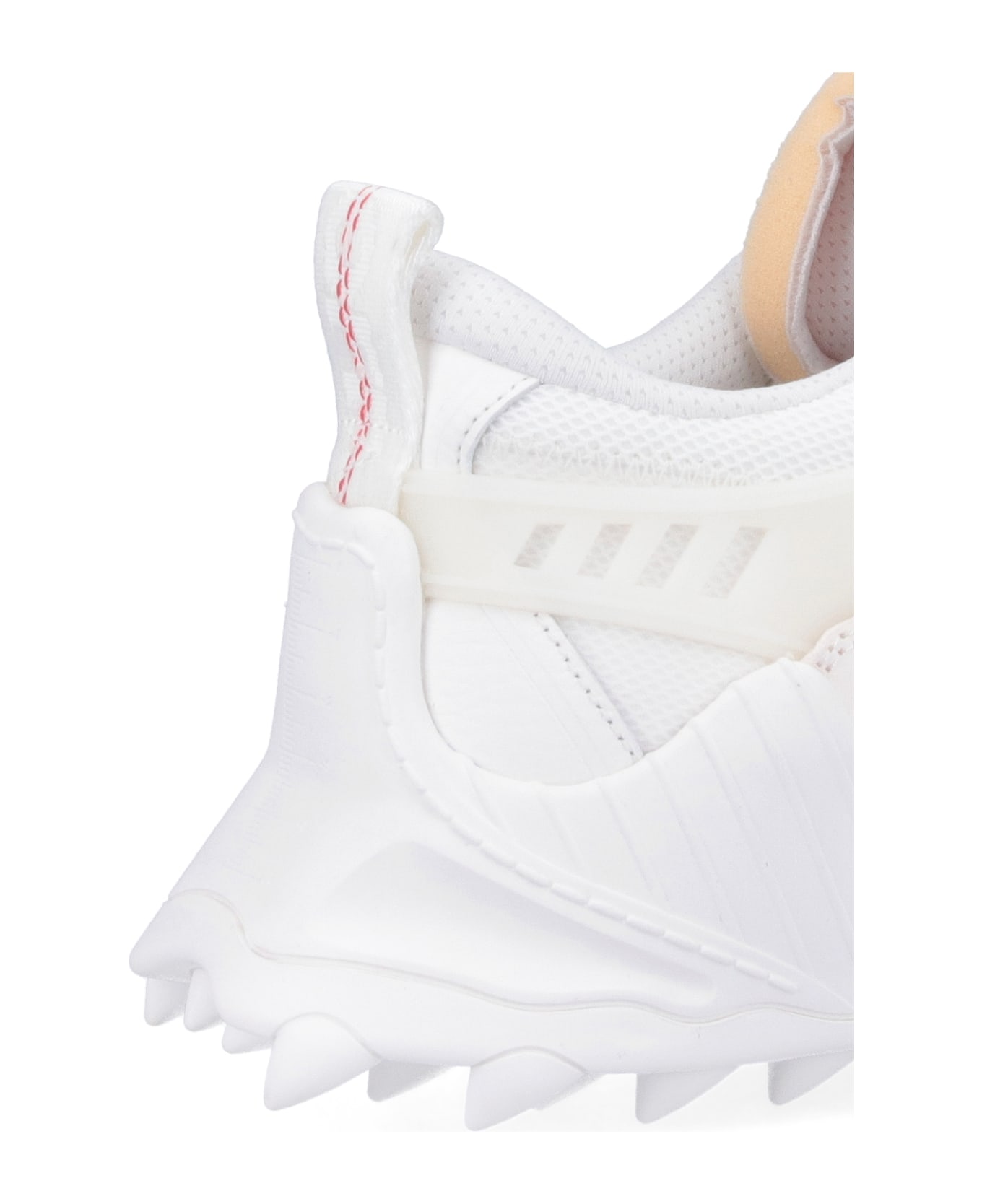 Off-White Odsy 1000 Sneakers In White Leather And Fabric Blend - White White