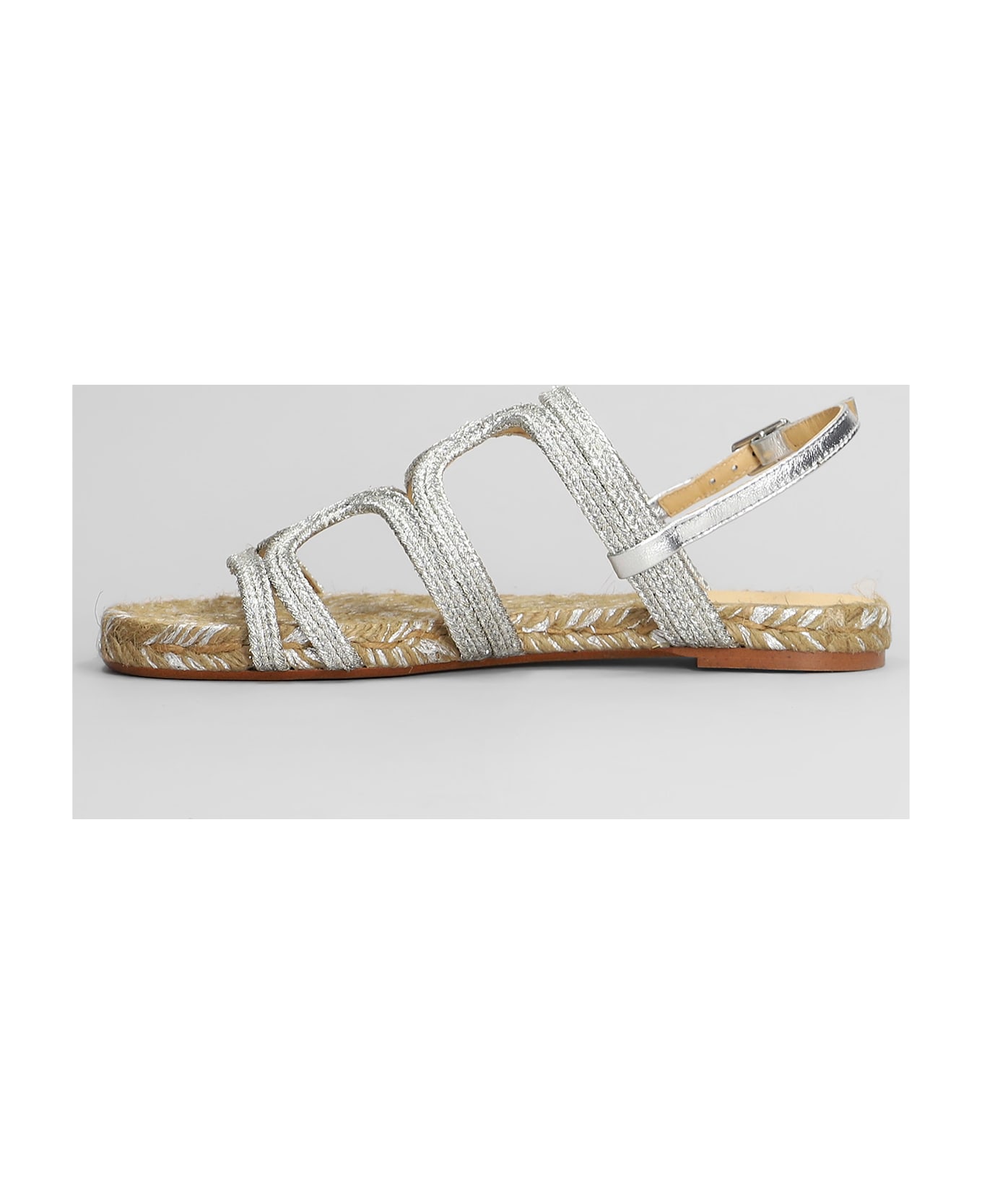 Castañer Pitra-266 Flats In Silver Fabric - silver