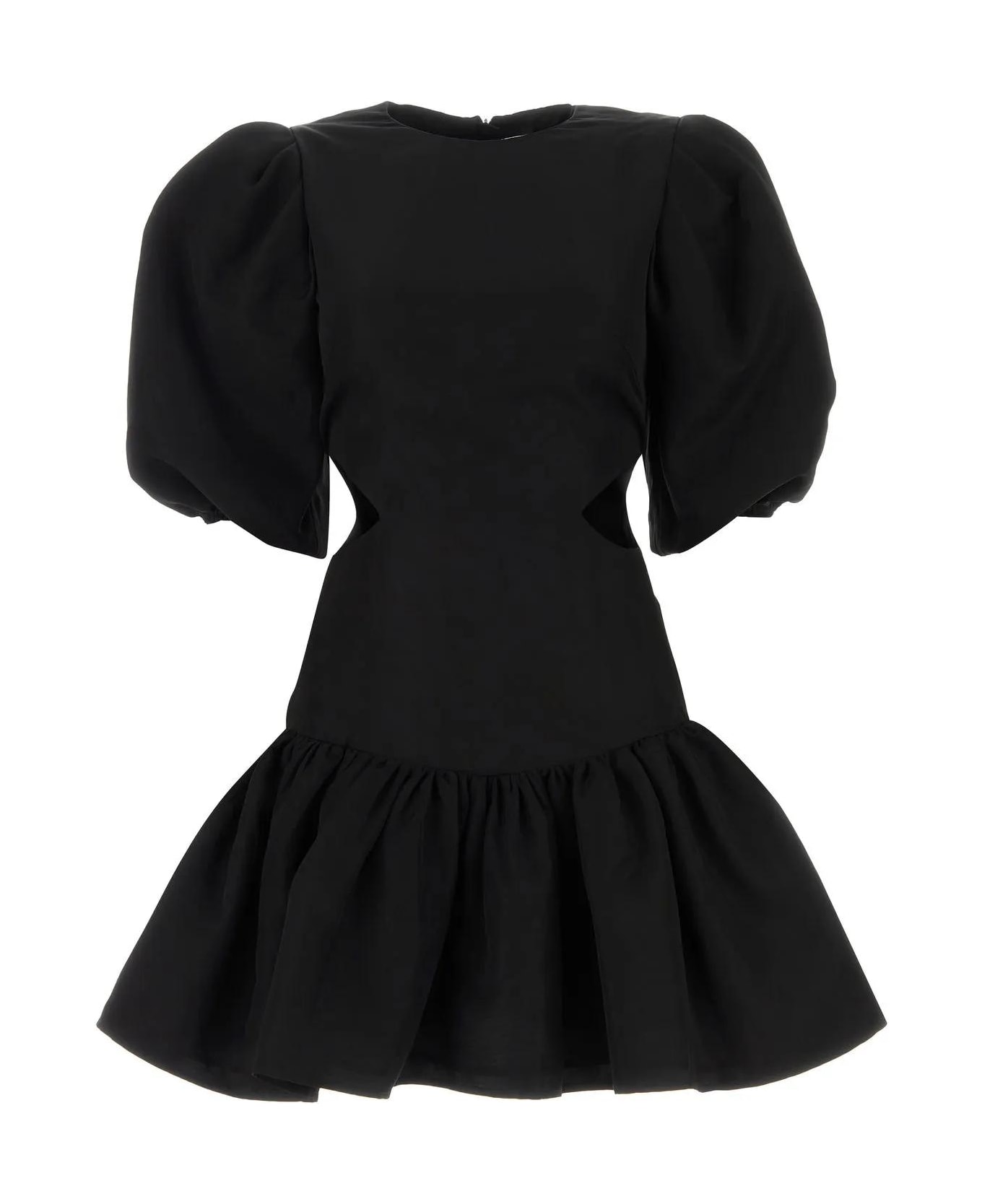 MSGM Black Viscose Blend Mini Dress