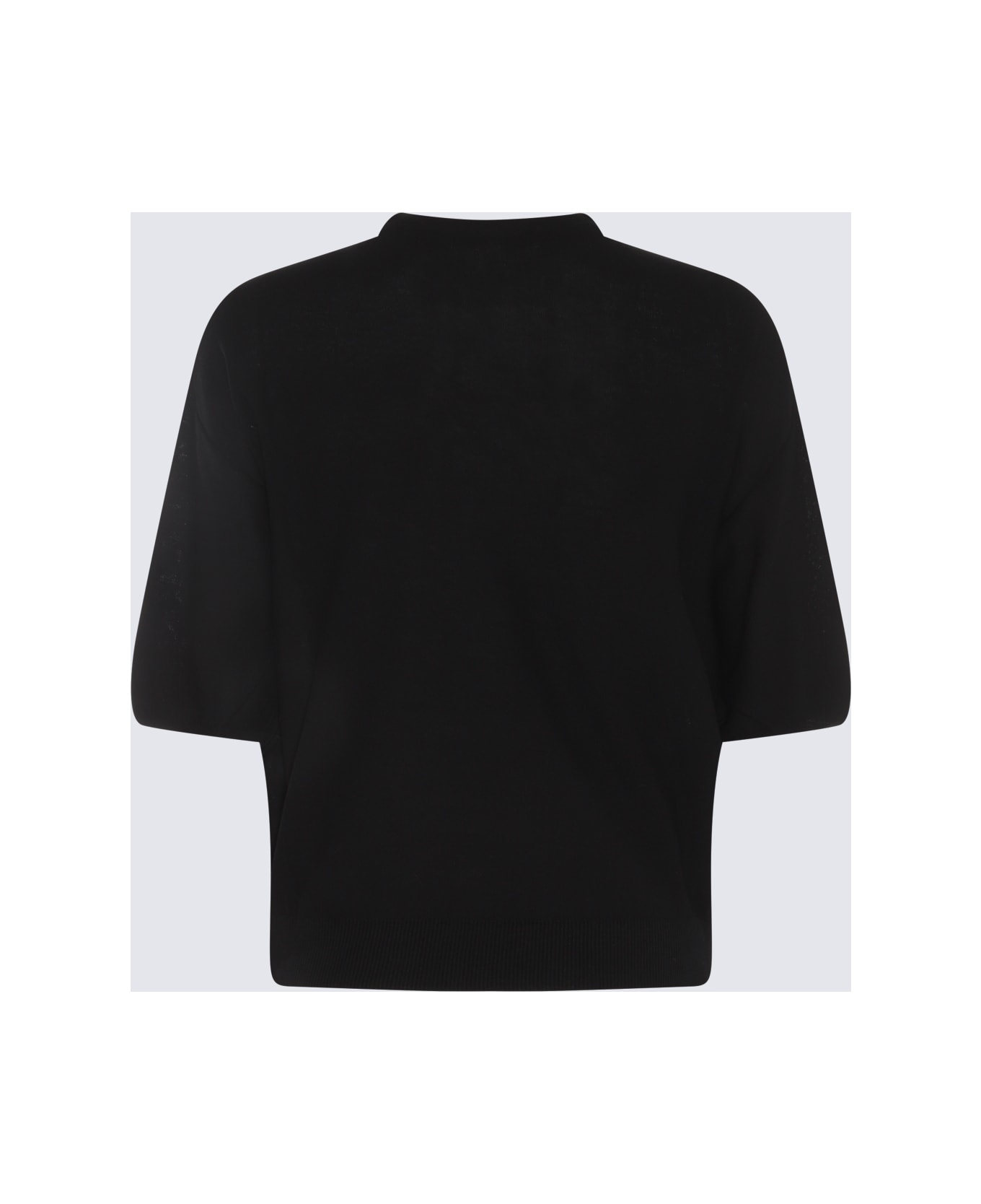 Antonelli Black Cotton Knitwear - Black Tシャツ