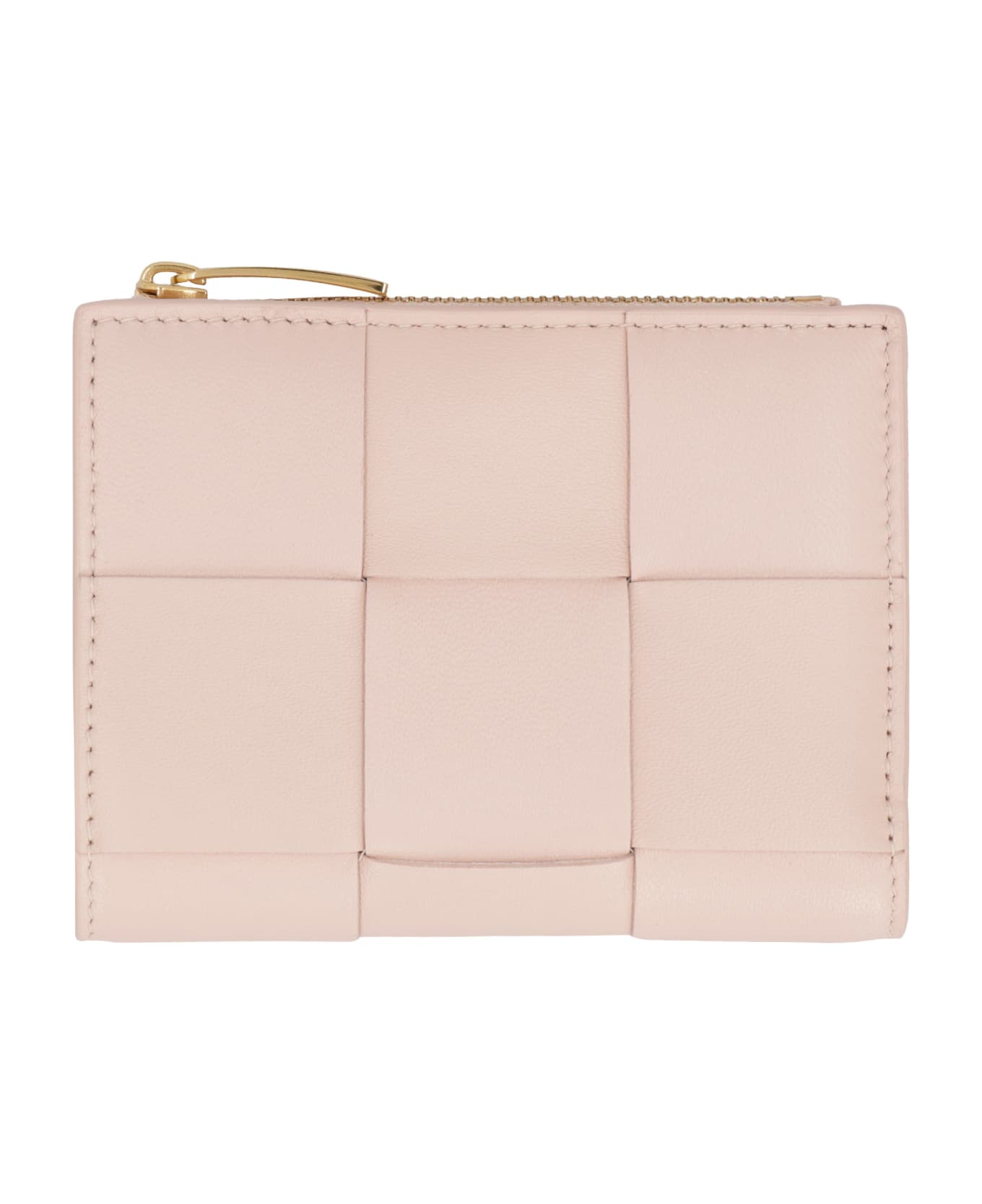 Bottega Veneta Cassette Intrecciato Bi-fold Wallet - Pink 財布