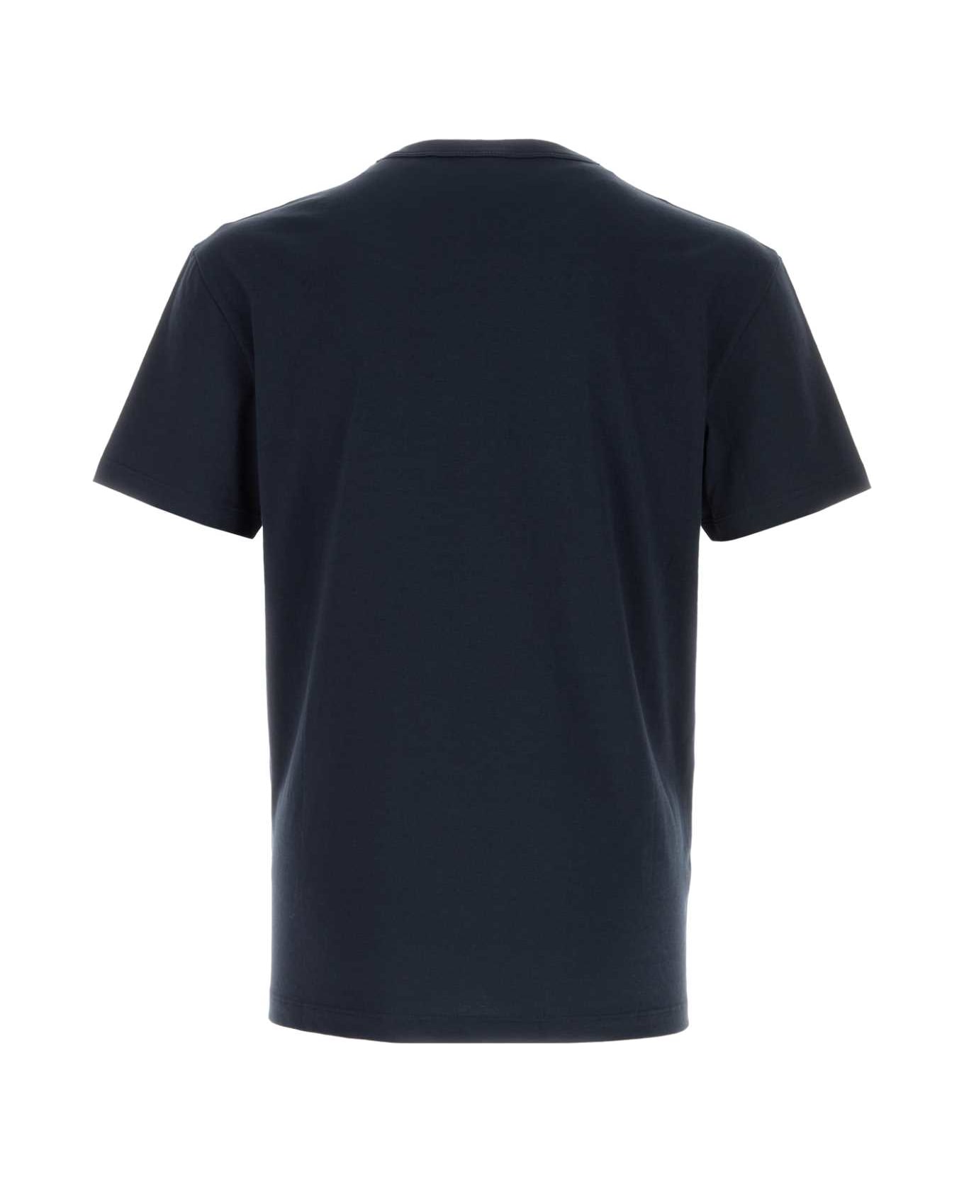 Valentino Garavani Navy Blue Cotton T-shirt - NAVY