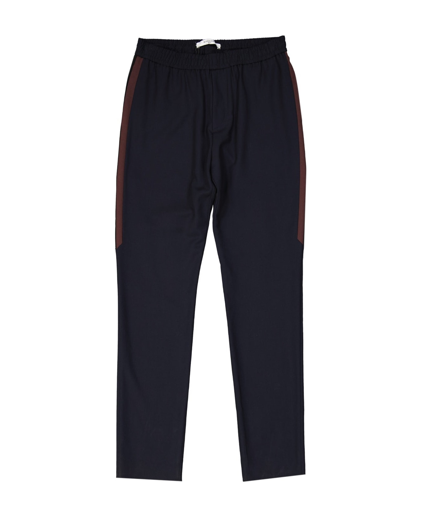 Givenchy Striped Side Panel Wool Trousers - Blue