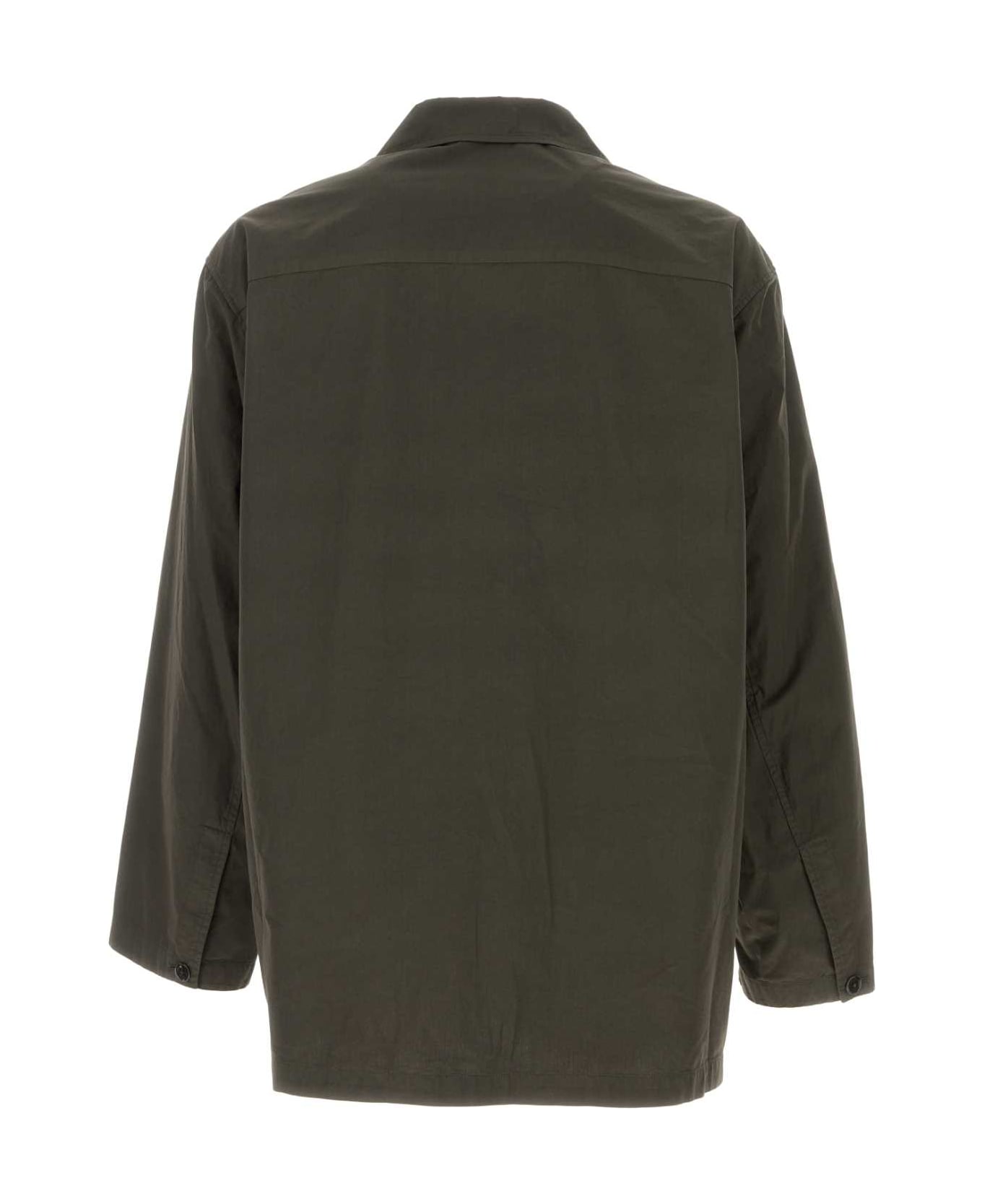 Lemaire Brown Cotton Jacket - DARKBROWN