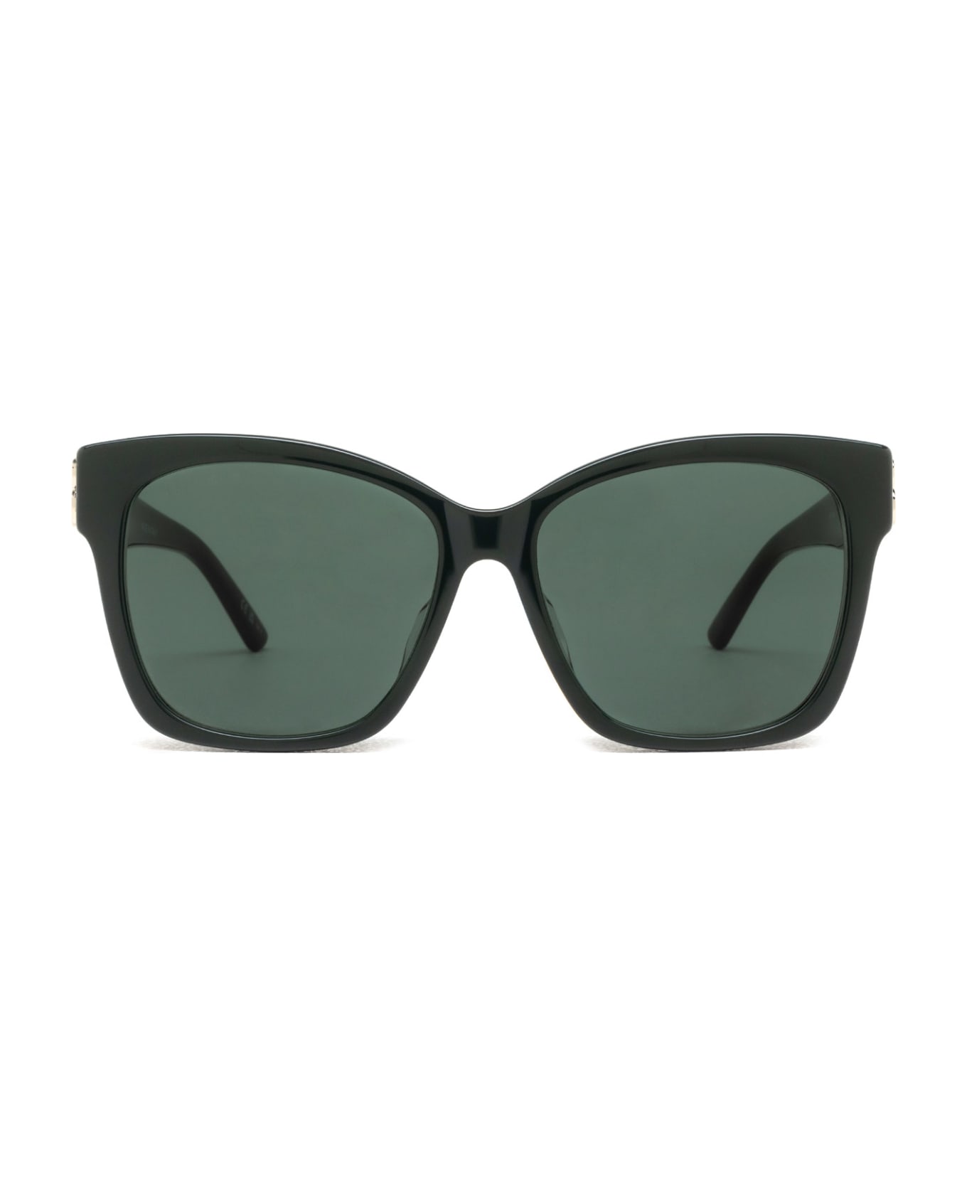 Balenciaga Eyewear Bb0102sa Sunglasses - 014 GREEN SILVER GREEN